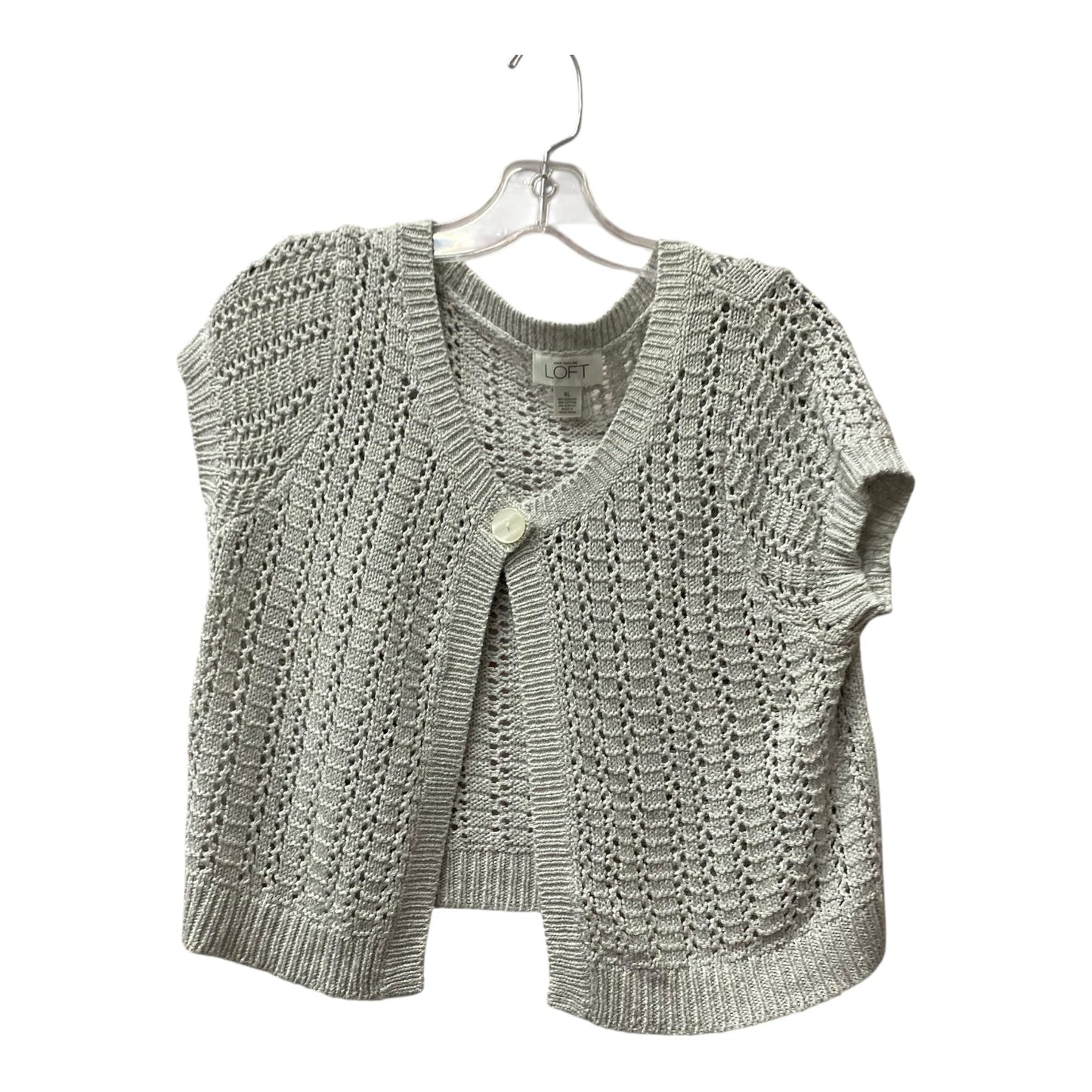 Cardigan By Loft In Grey, Size:Xl