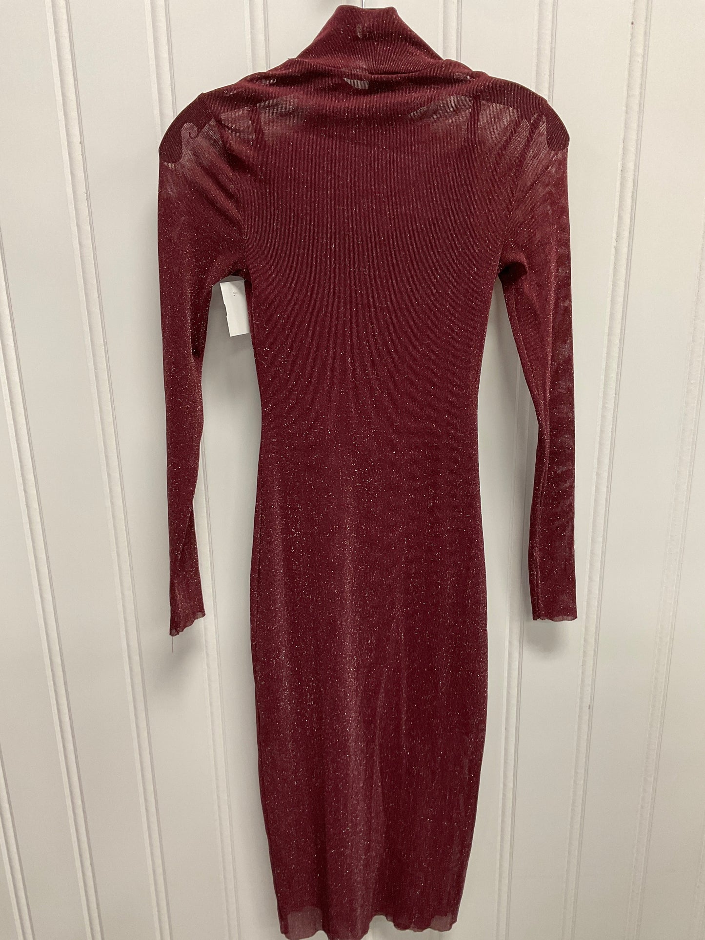 Dress Casual Midi By Wild Fable In Maroon, Size:Xxs