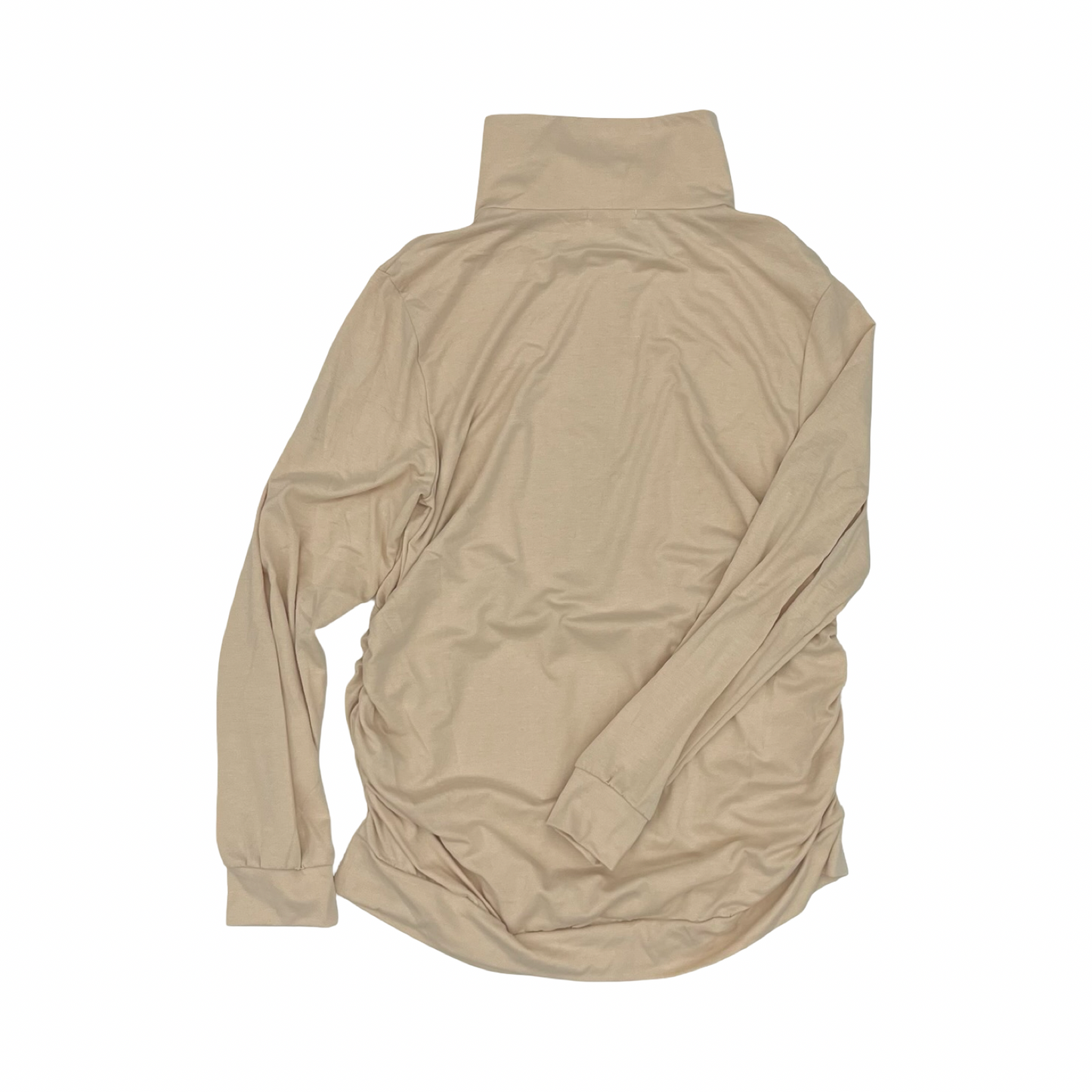 Mat Top Ls By Clothes Mentor In Tan, Size:L