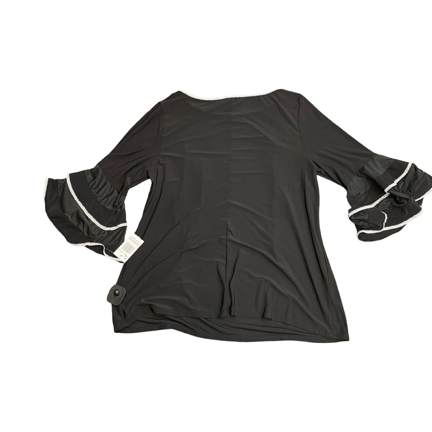 Top Ls By Msk In Black & Silver, Size:1X