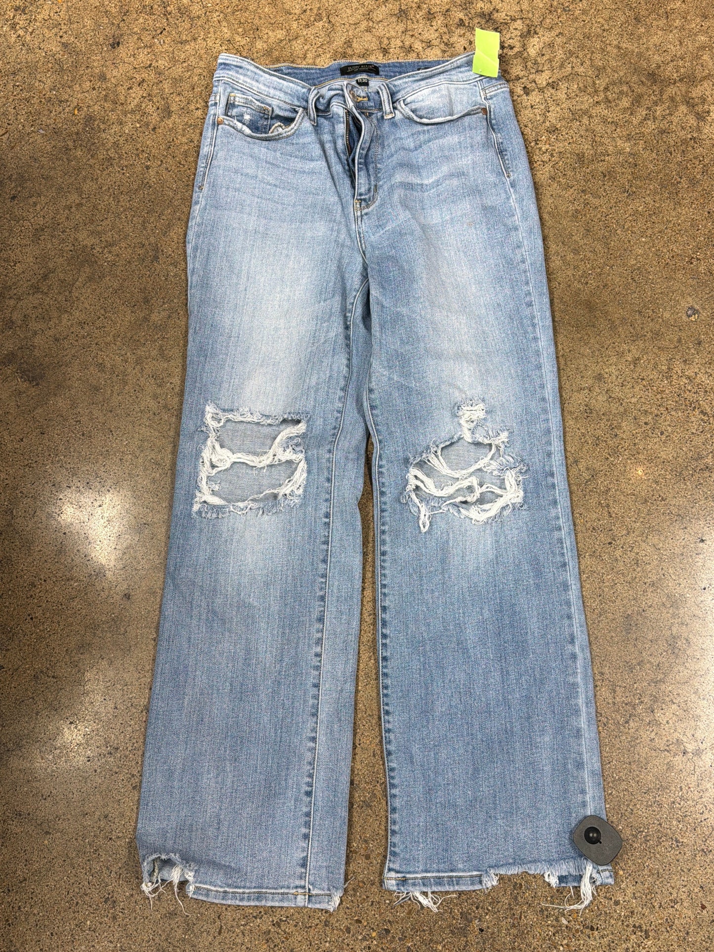 Jeans Straight By Judy Blue In Blue Denim, Size:10