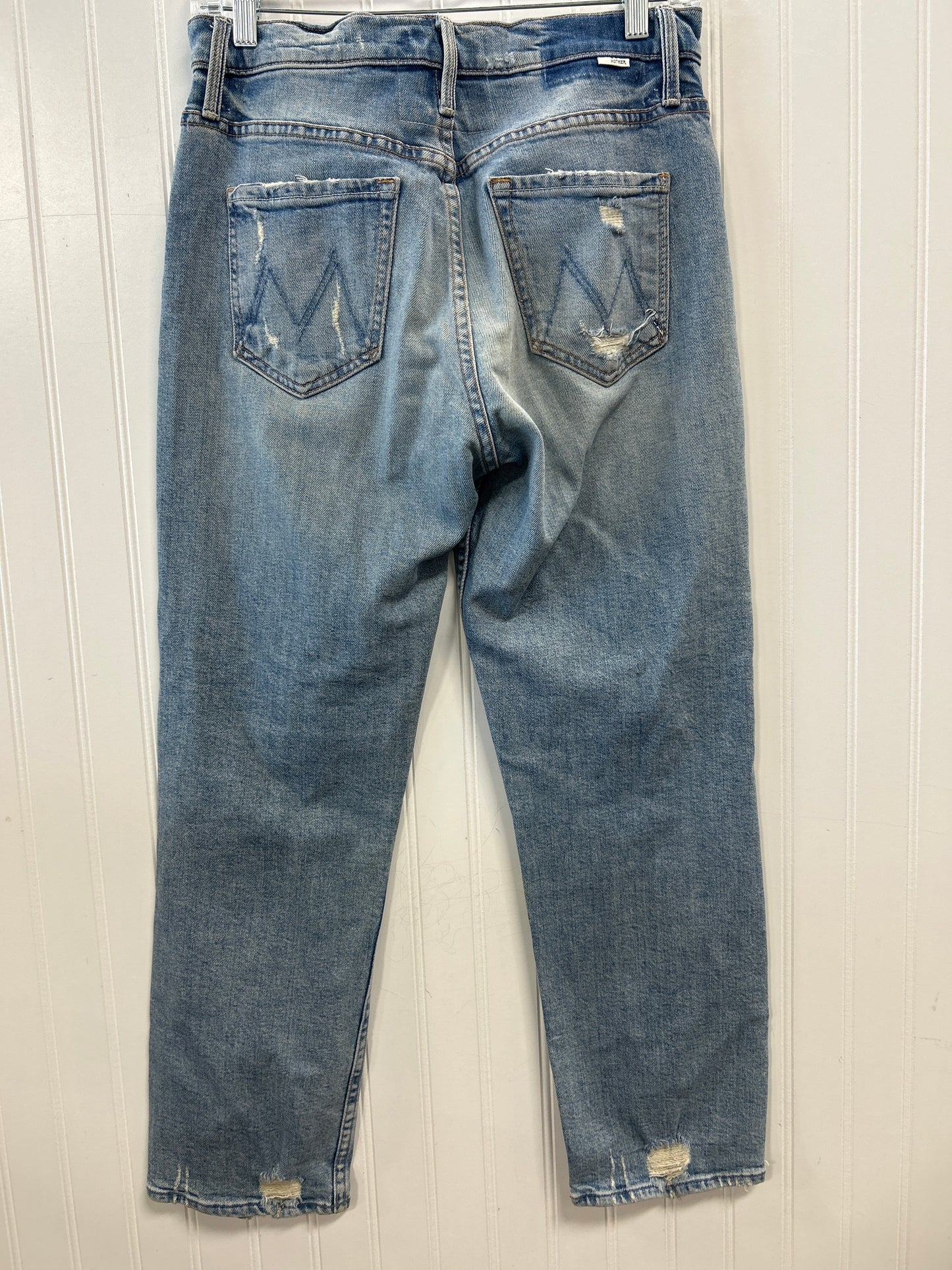 Jeans Straight By Mother In Blue Denim, Size:6