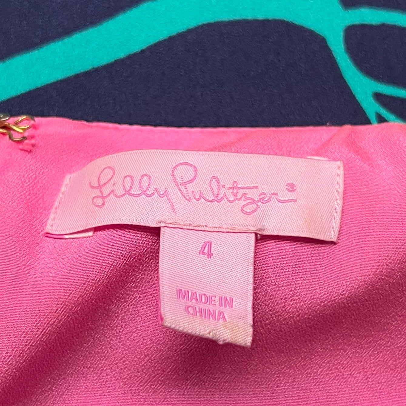 Dress Designer By Lilly Pulitzer In Blue & Green, Size: S