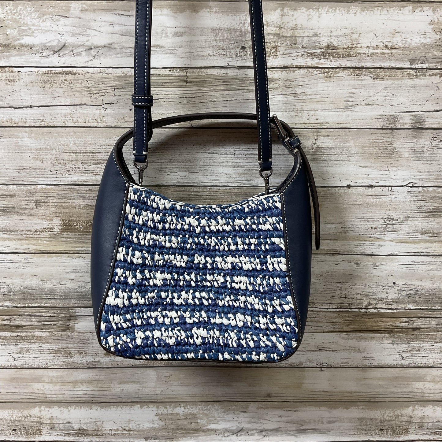 Handbag Designer By Tory Burch In Navy, Size:Small
