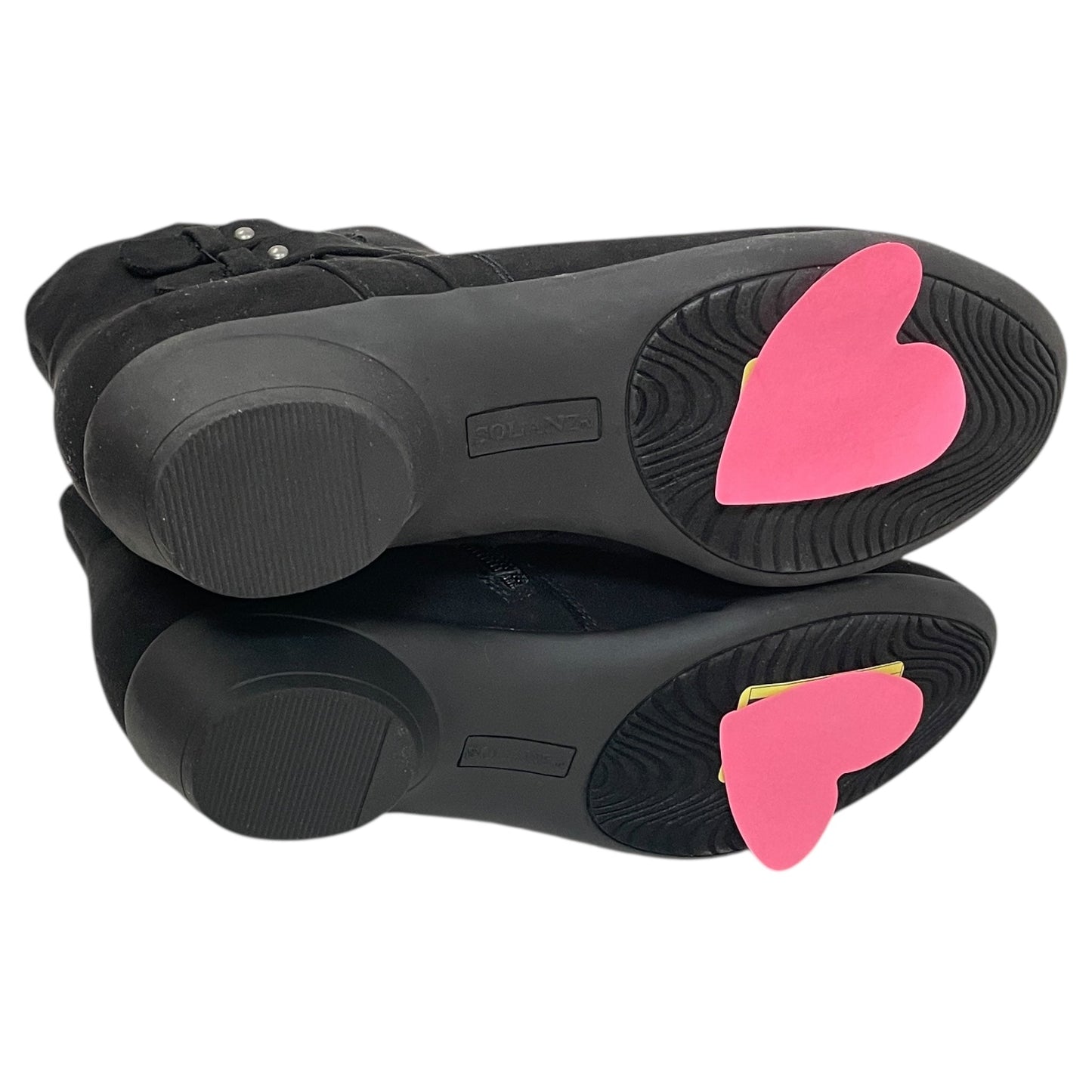 Boots Ankle Flats By Solanz In Black, Size:9