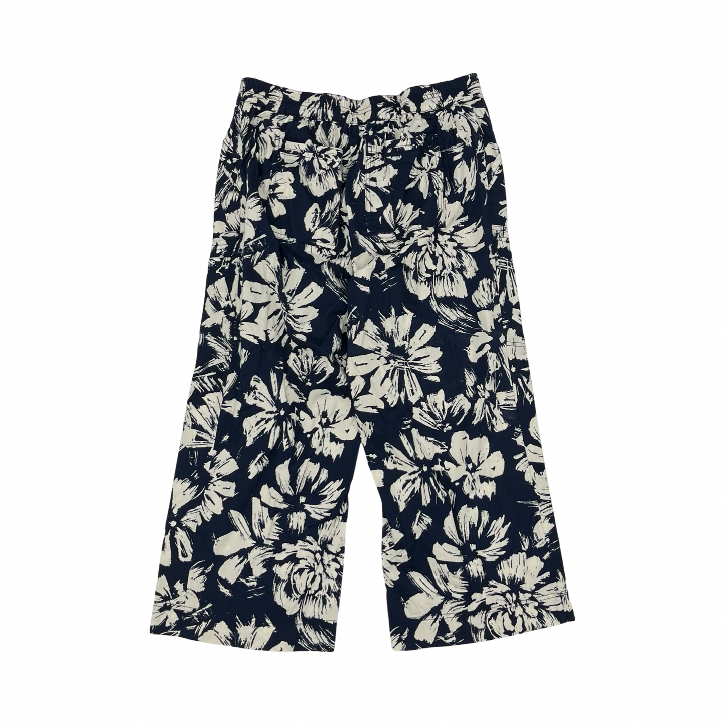 Pants Cropped By Democracy In Blue & White, Size:14