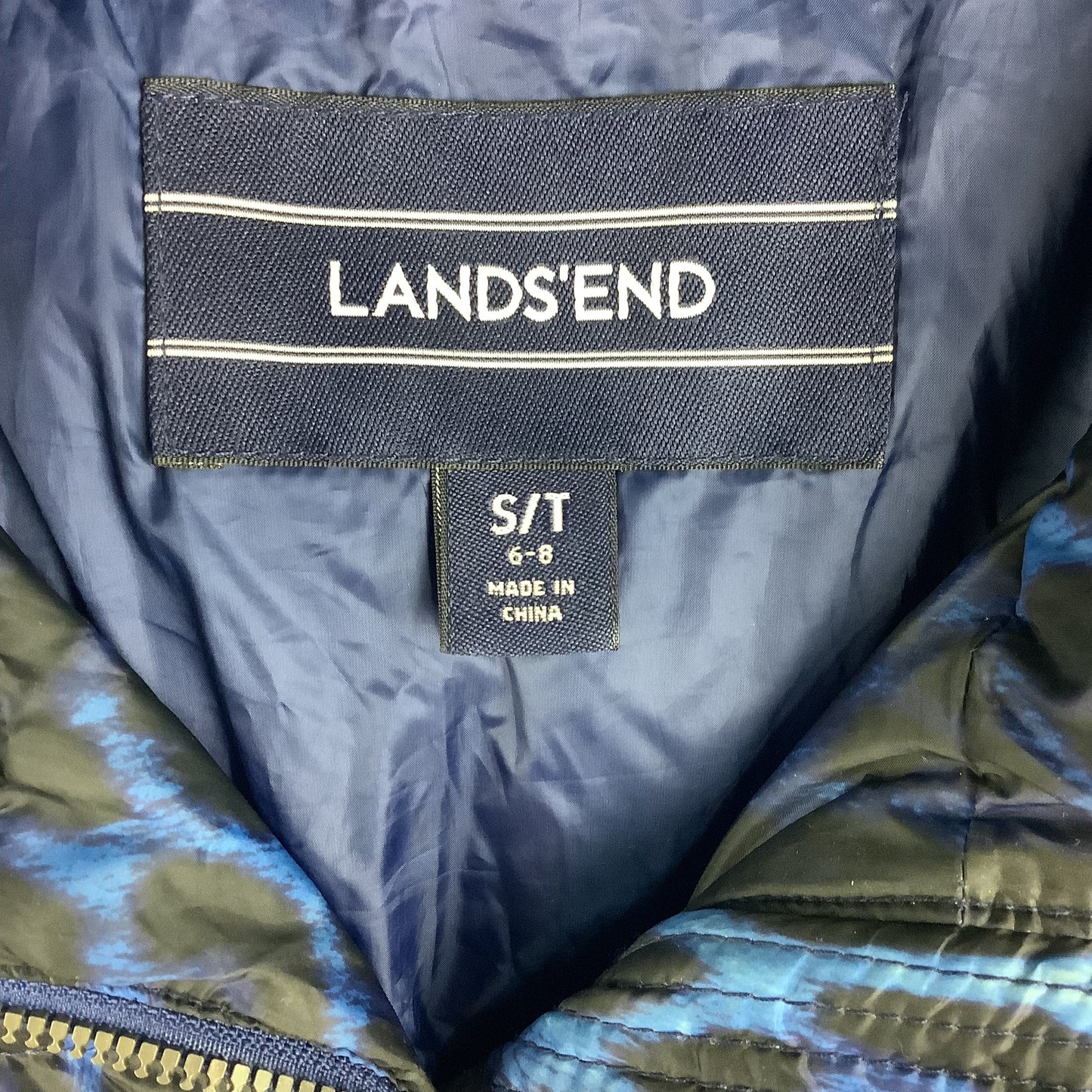 Jacket Puffer & Quilted By Lands End In Blue, Size: S/T Youth/ Women’s M