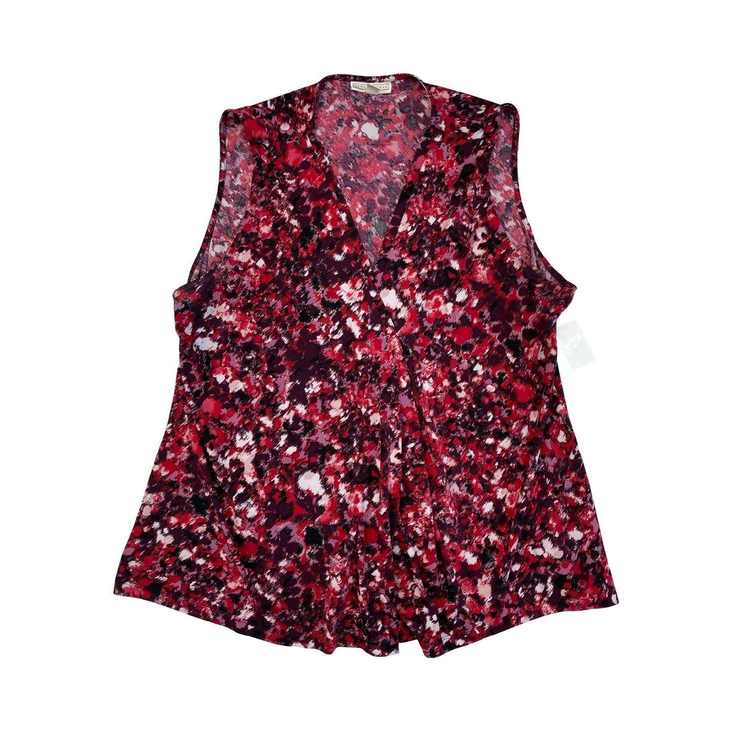 Top Sleeveless By Dana Buchman In Purple & Red, Size:Xxl