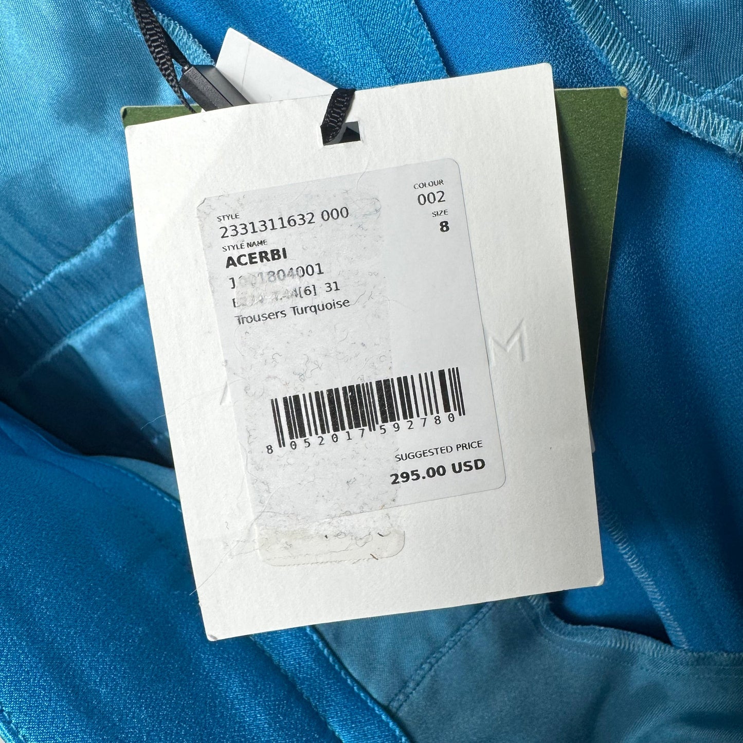 Acerbi Trousers By Marella In Turquoise, Size: 8