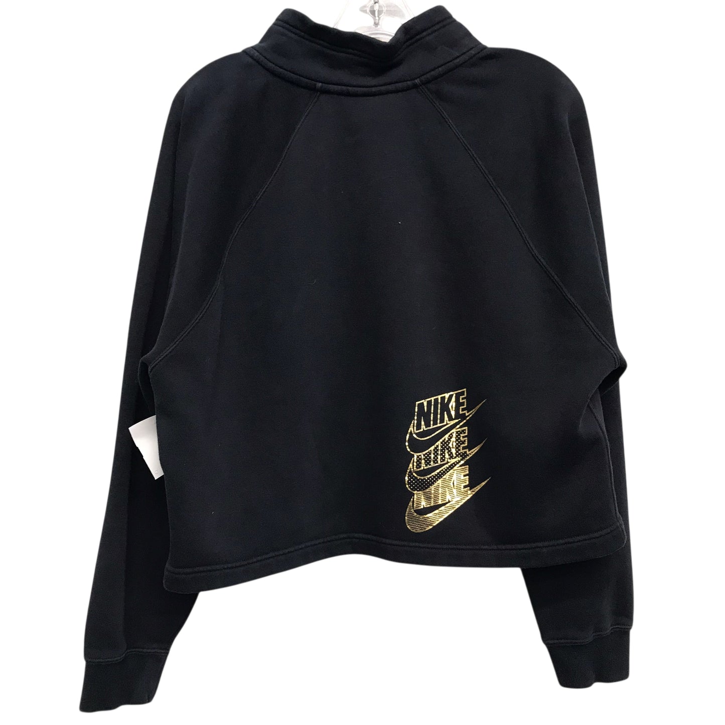 Athletic Sweatshirt Collar By Nike Apparel In Black, Size:L