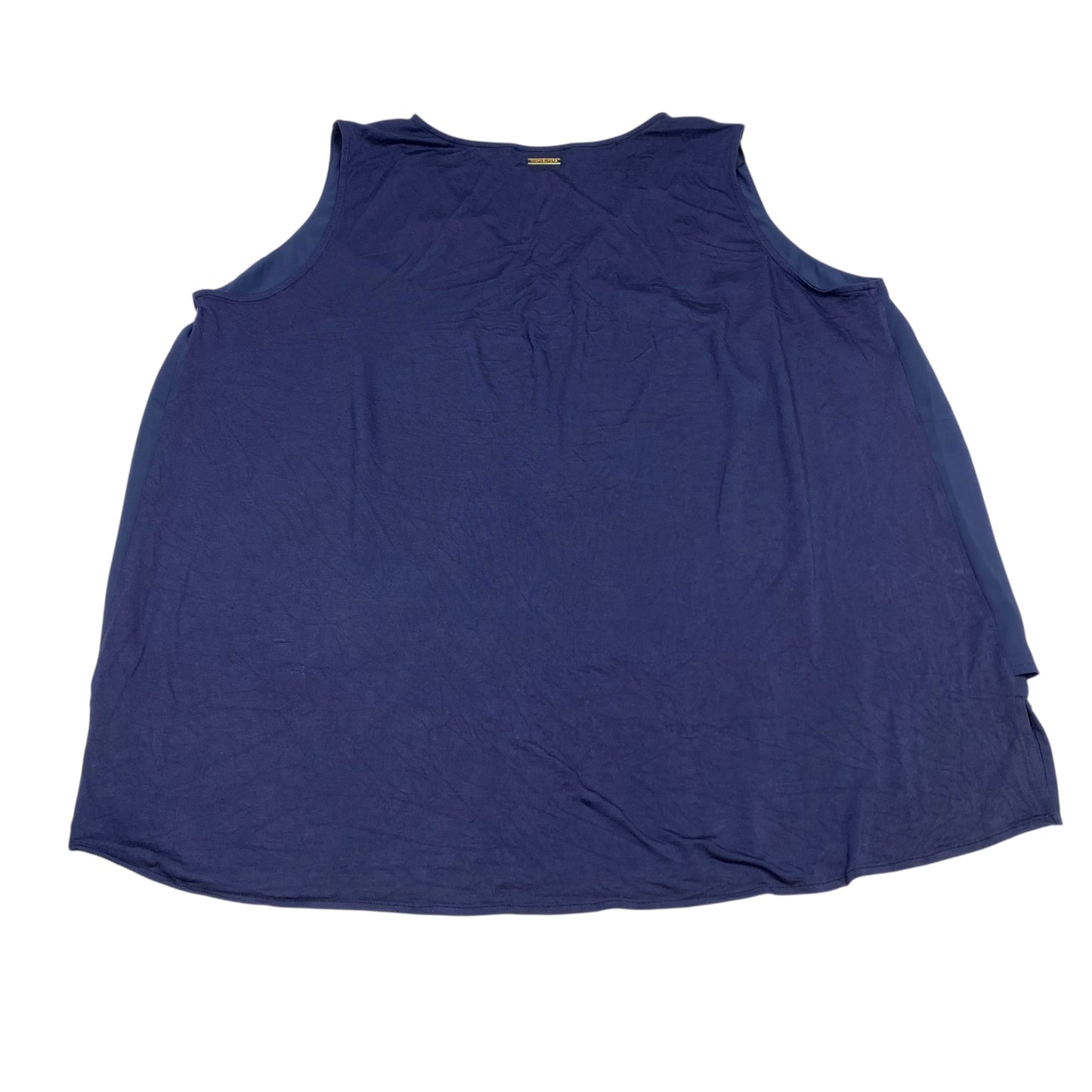 Blouse Sleeveless By Michael By Michael Kors In Navy, Size:3X