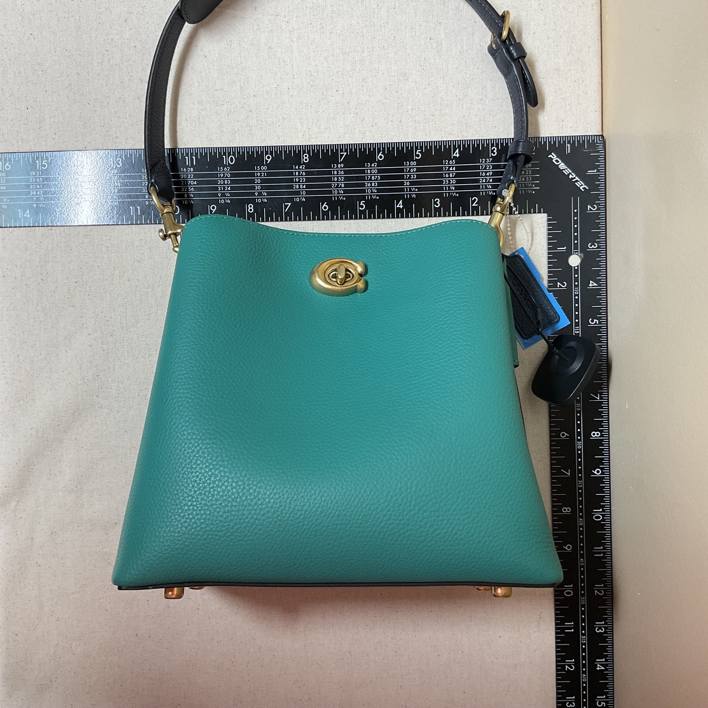 Handbag Designer By Coach In Green, Size:Medium