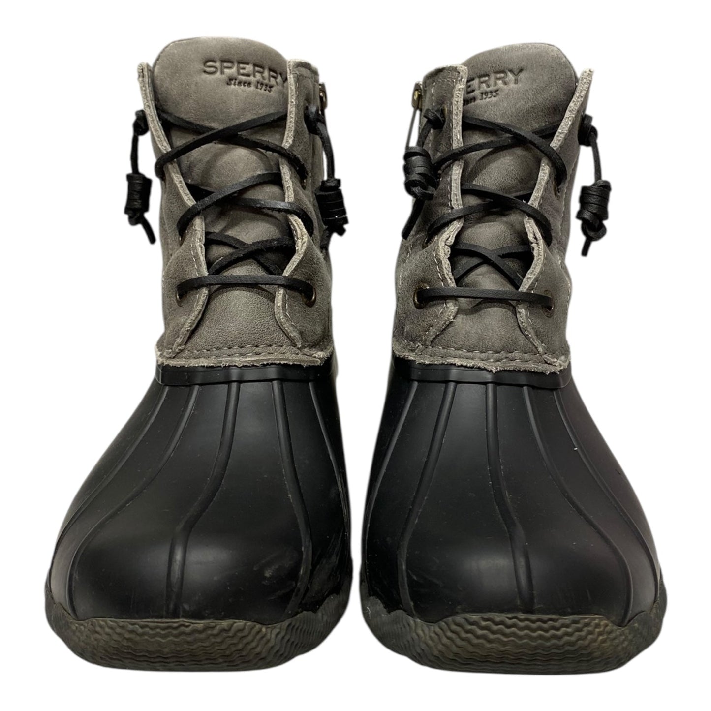 Boots Ankle Flats By Sperry In Grey, Size:8.5
