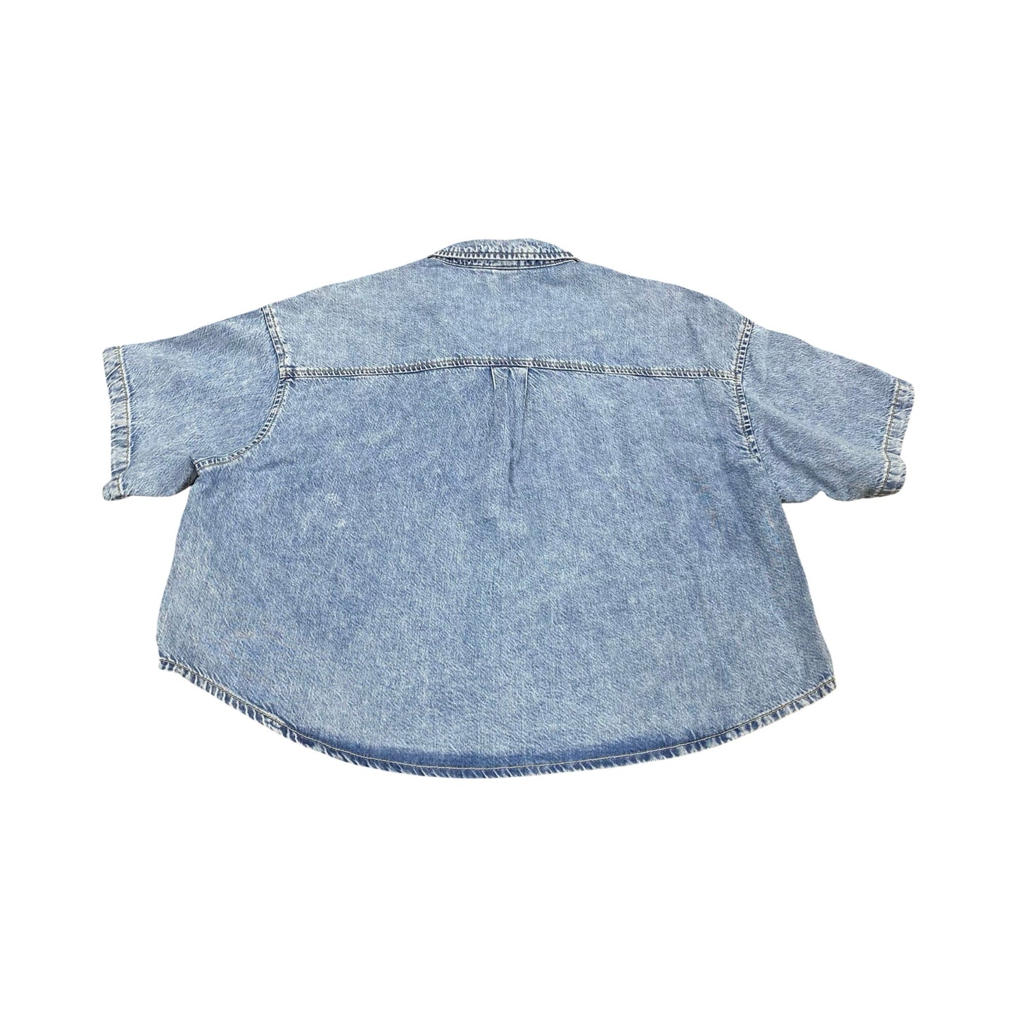 Top Ss By Gap In Blue Denim, Size:L