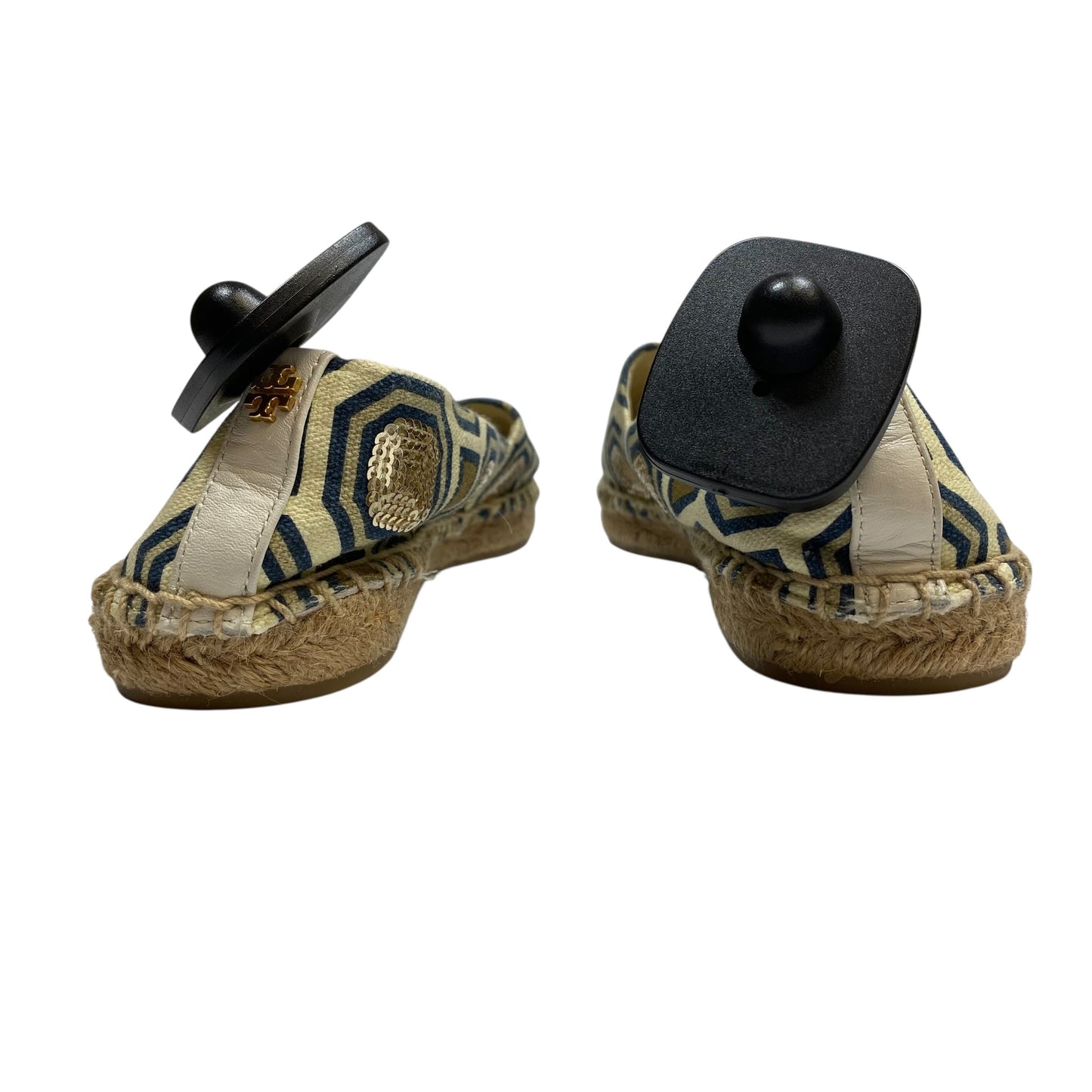 Shoes Designer By Tory Burch In Blue & Cream, Size:6