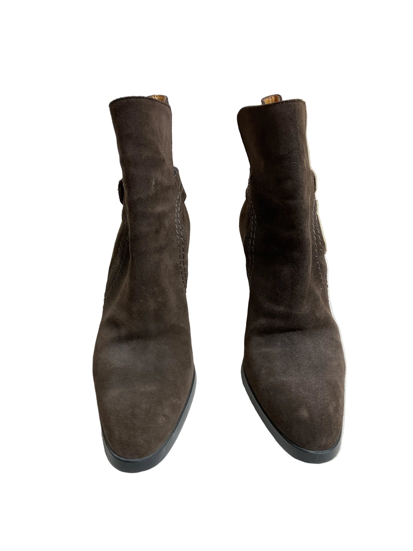 Boots Luxury Designer By Tods In Brown, Size:9
