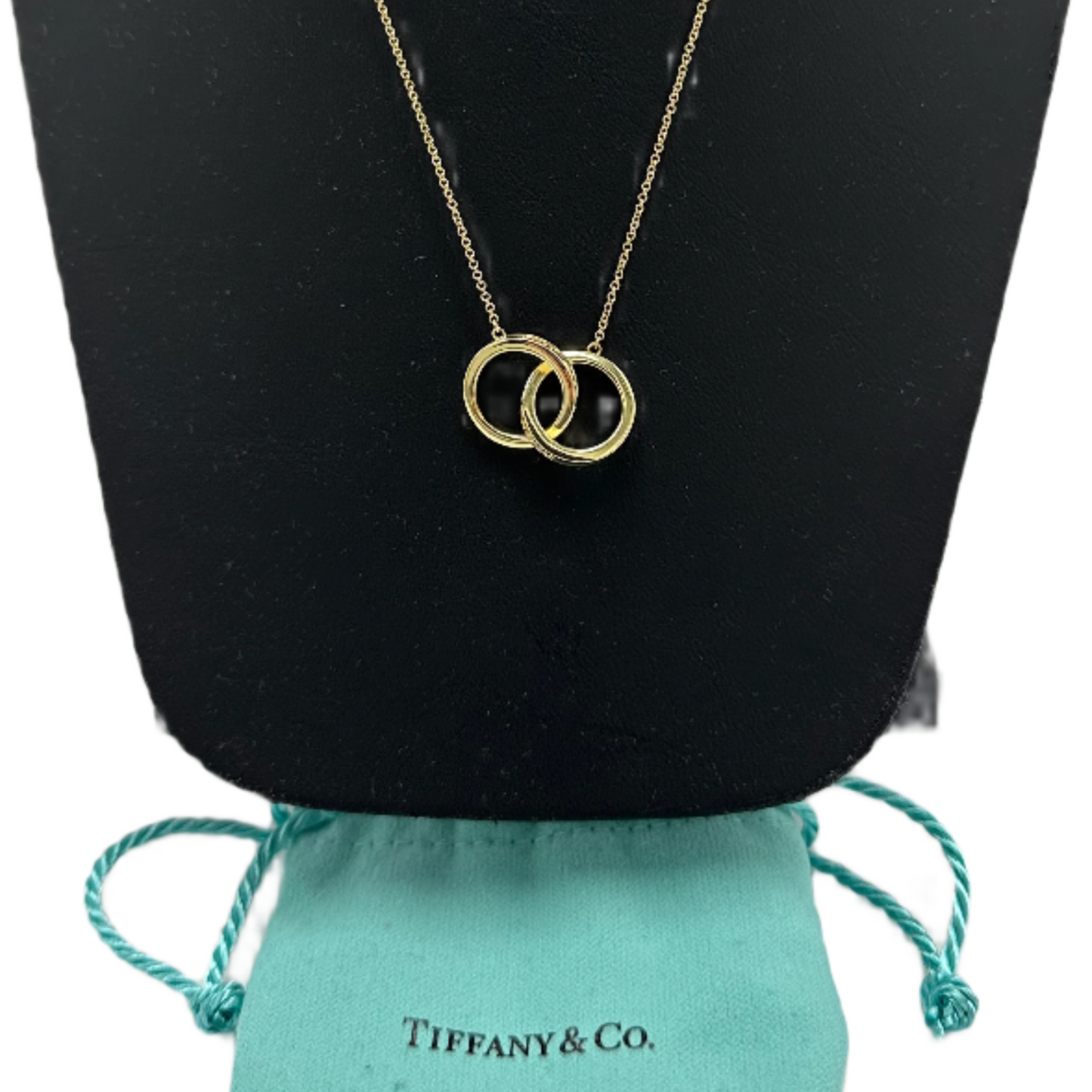 Tiffany & Company 18K Interlocking Circles Designer Luxury Necklace