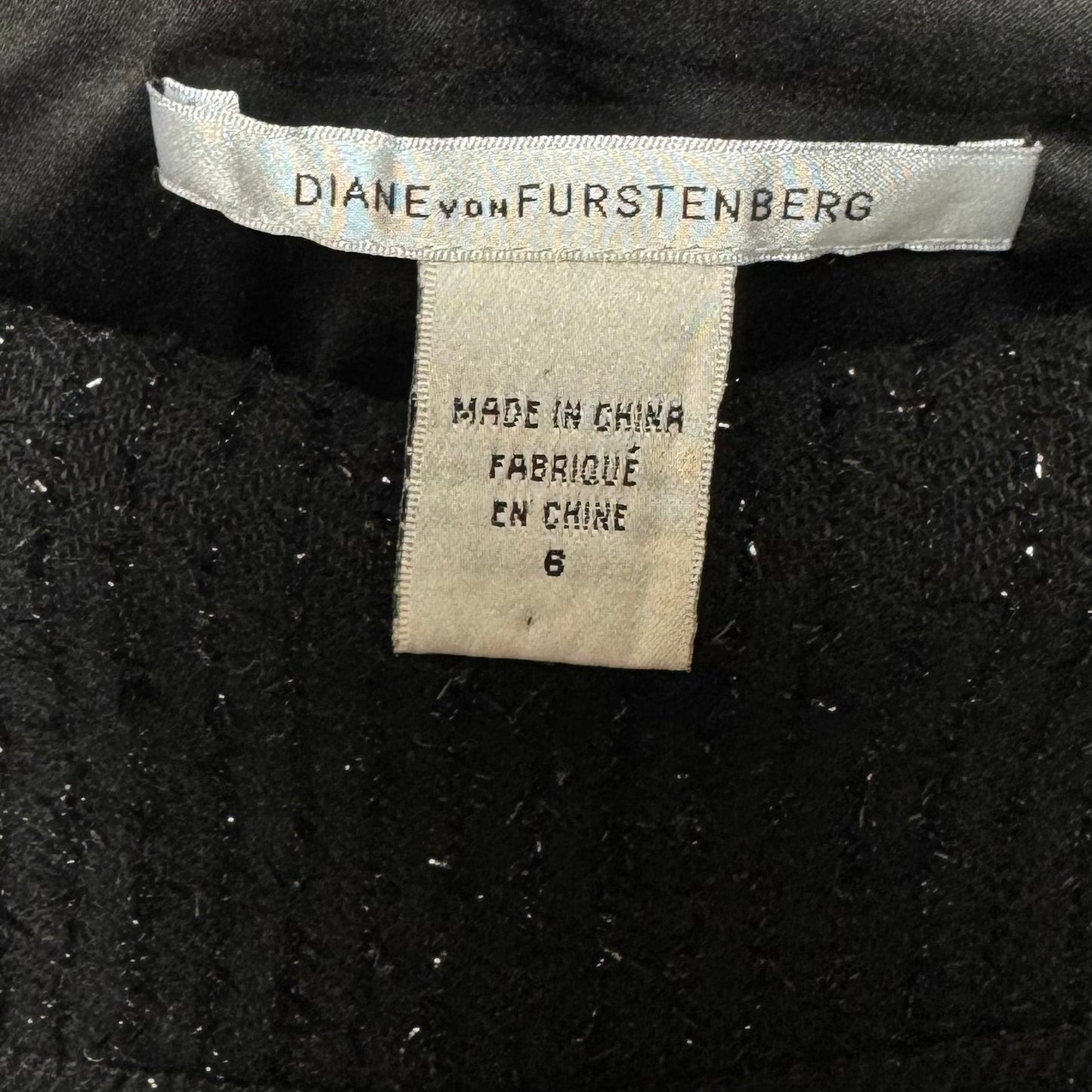 Metallic Skirt Mini By Diane Von Furstenberg In Black, Size: 6
