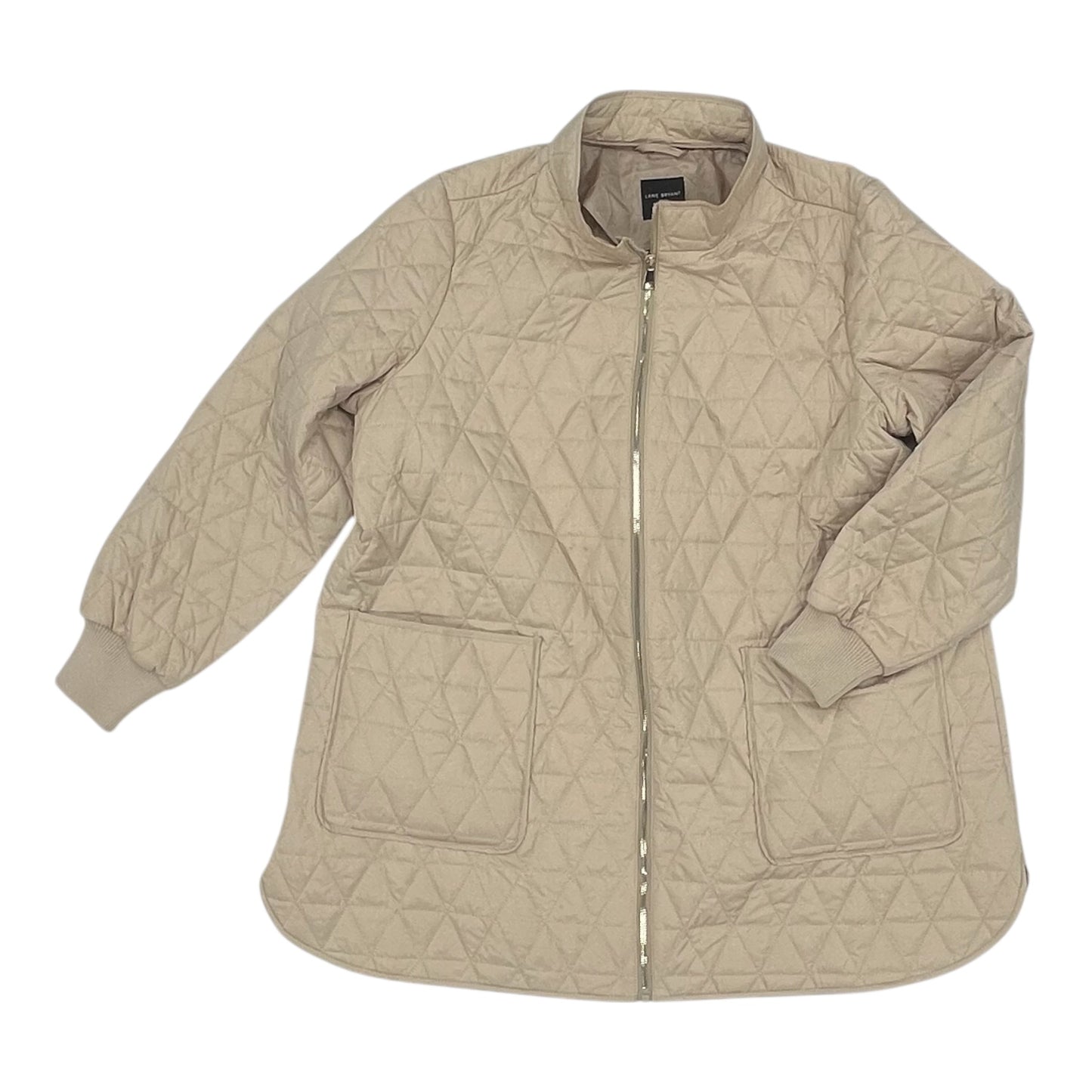 Coat Puffer & Quilted By Lane Bryant In Tan, Size:1X
