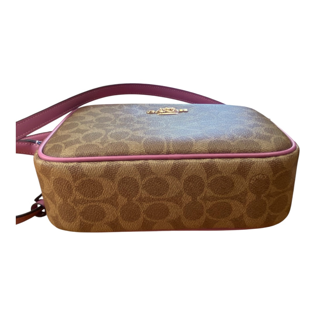 Handbag Designer By Coach In Brown & Pink, Size:Small