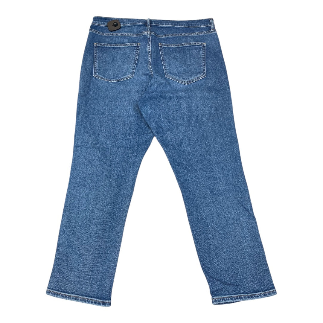 Jeans Straight By Gap In Blue Denim, Size:16