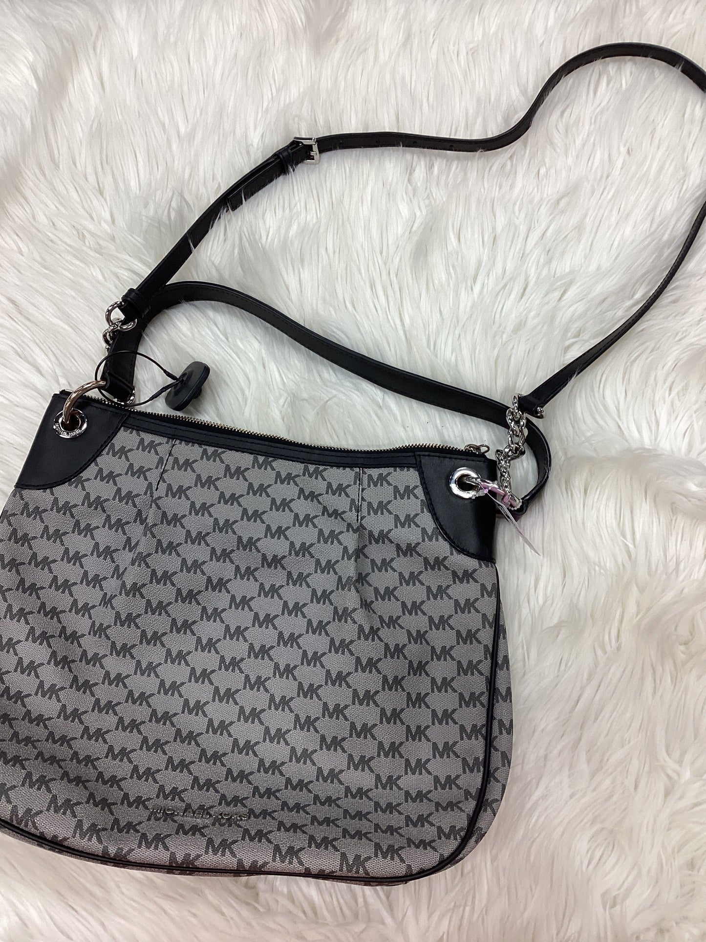 Handbag Designer By Michael Kors In Black & Grey, Size:Large