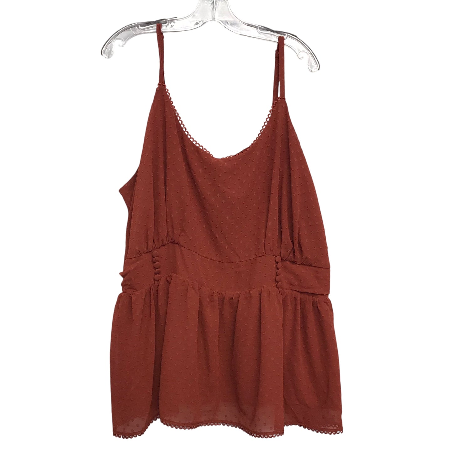 Top Sleeveless By Torrid In Brown, Size:4X