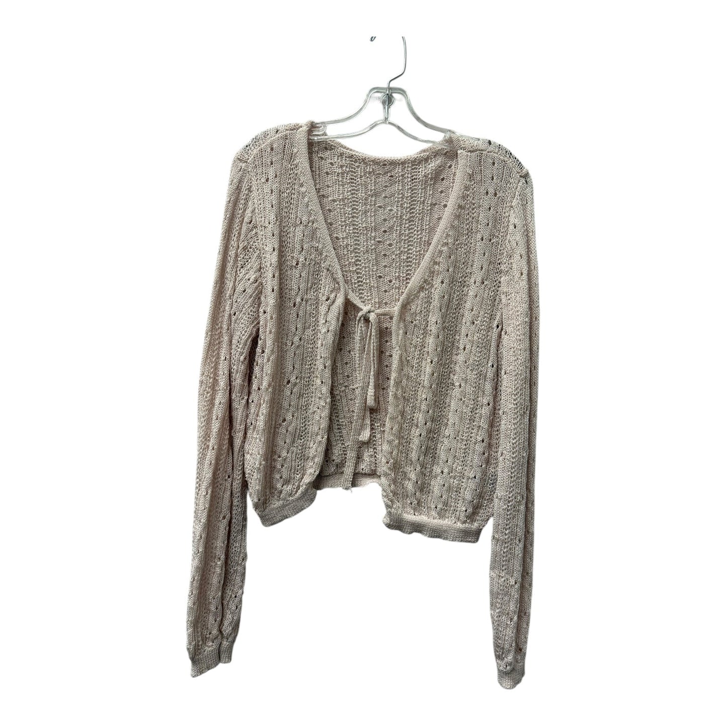 Sweater Cardigan By Shein In Pink, Size:3X