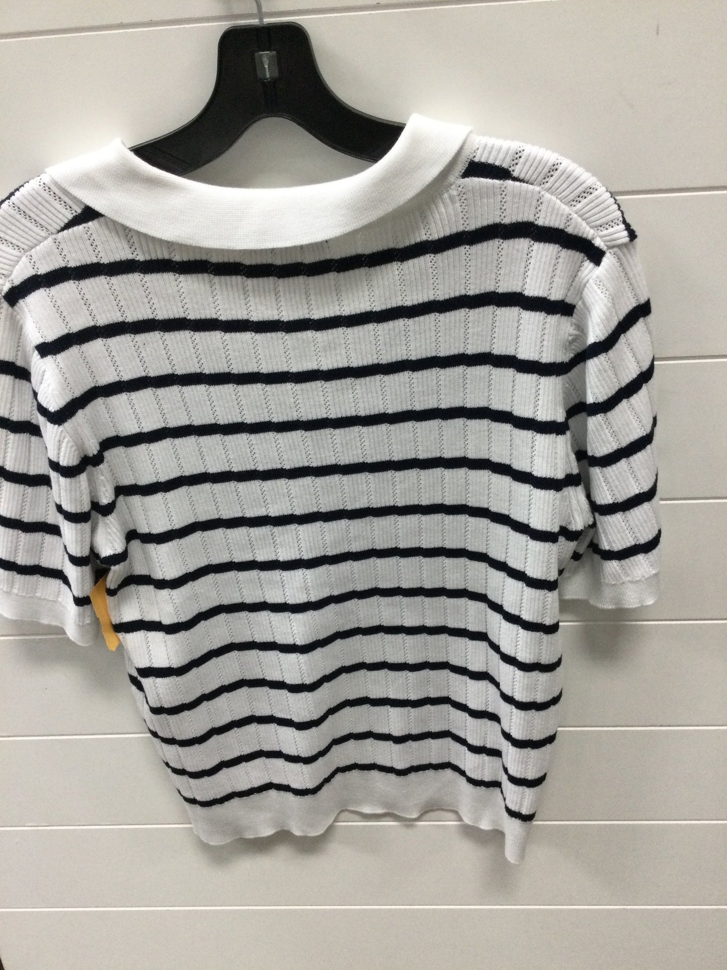 Top Ss By Adrianna Papell In Blue & White, Size:L