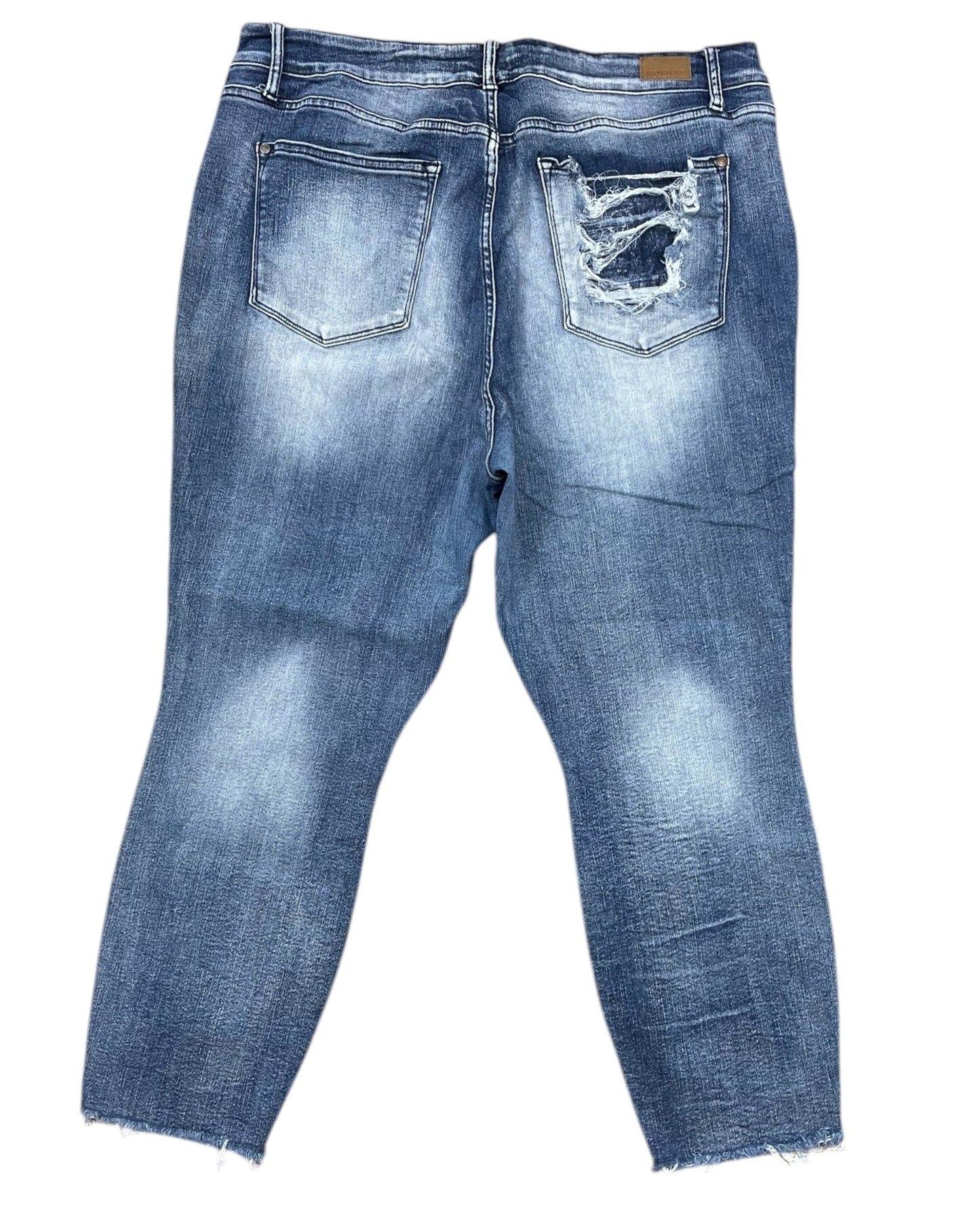 Jeans Straight By Judy Blue In Blue Denim, Size:20