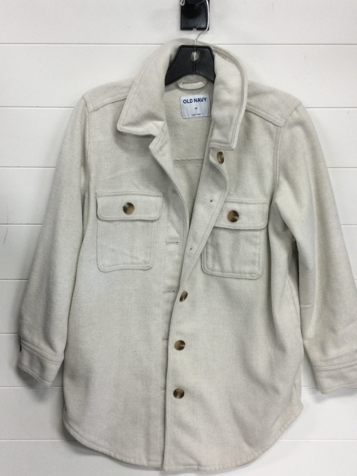 Jacket Fleece By Old Navy In Cream, Size:Xs