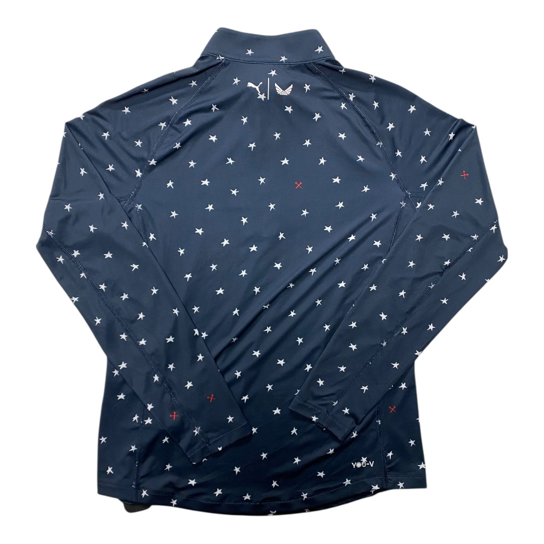 Athletic Top Ls Collar By Puma In Blue, Size:S