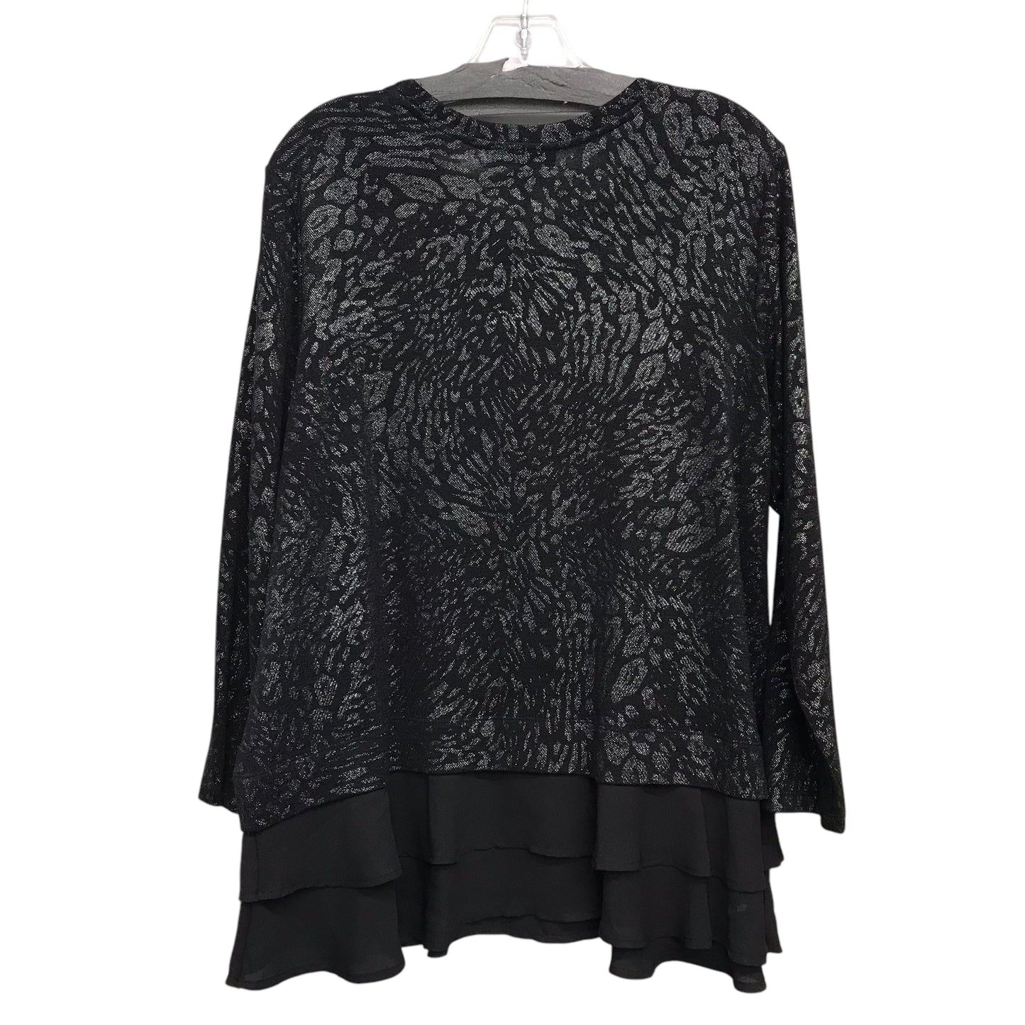 Top Ls By Style And Company In Black & Silver, Size:Xlp