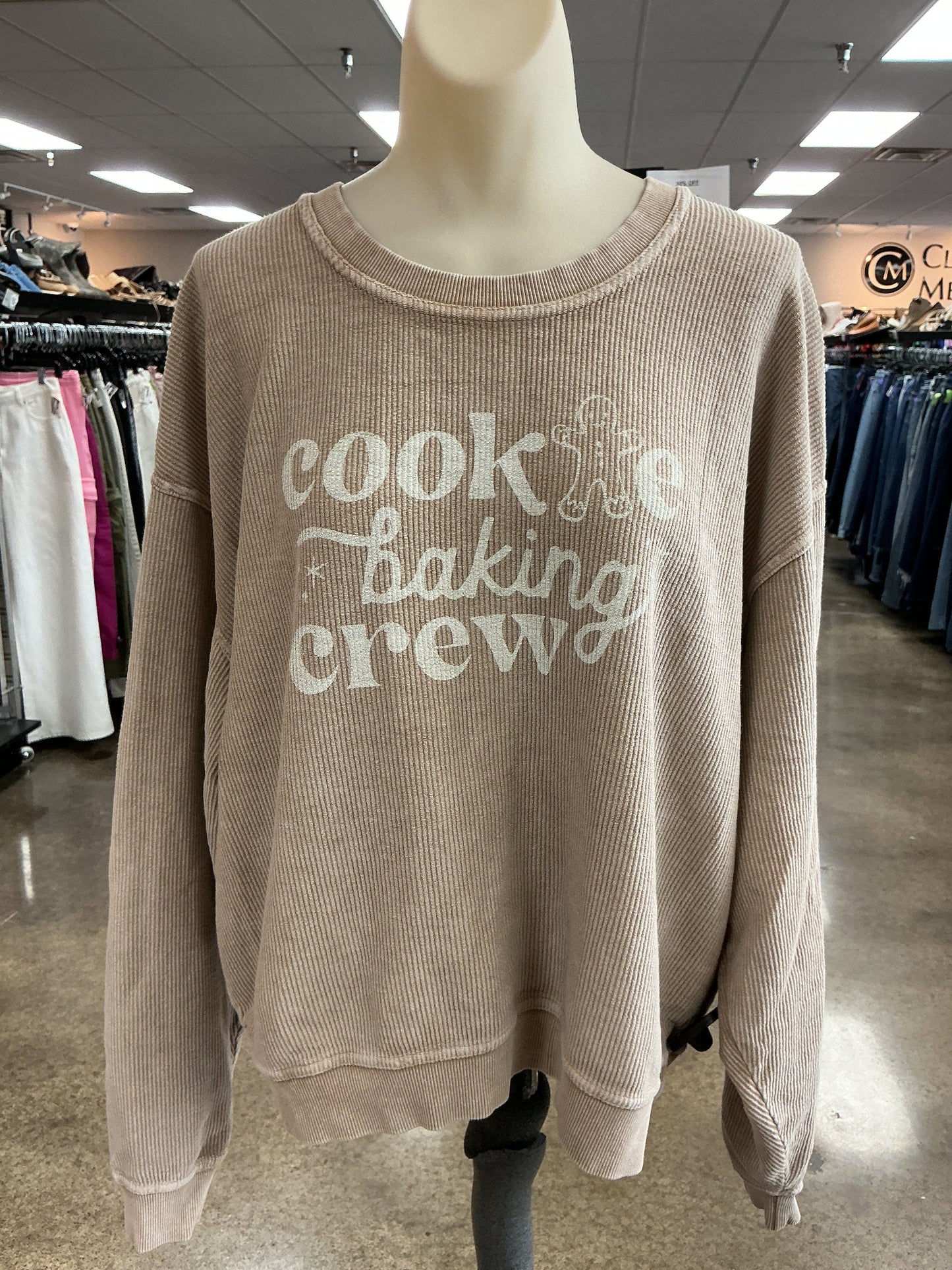 Sweatshirt Crewneck By Oat In Tan, Size:L