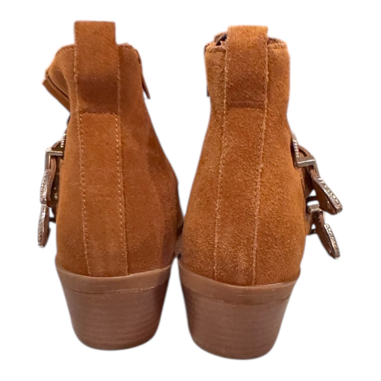 Boots Ankle Heels By Steve Madden In Brown, Size:7