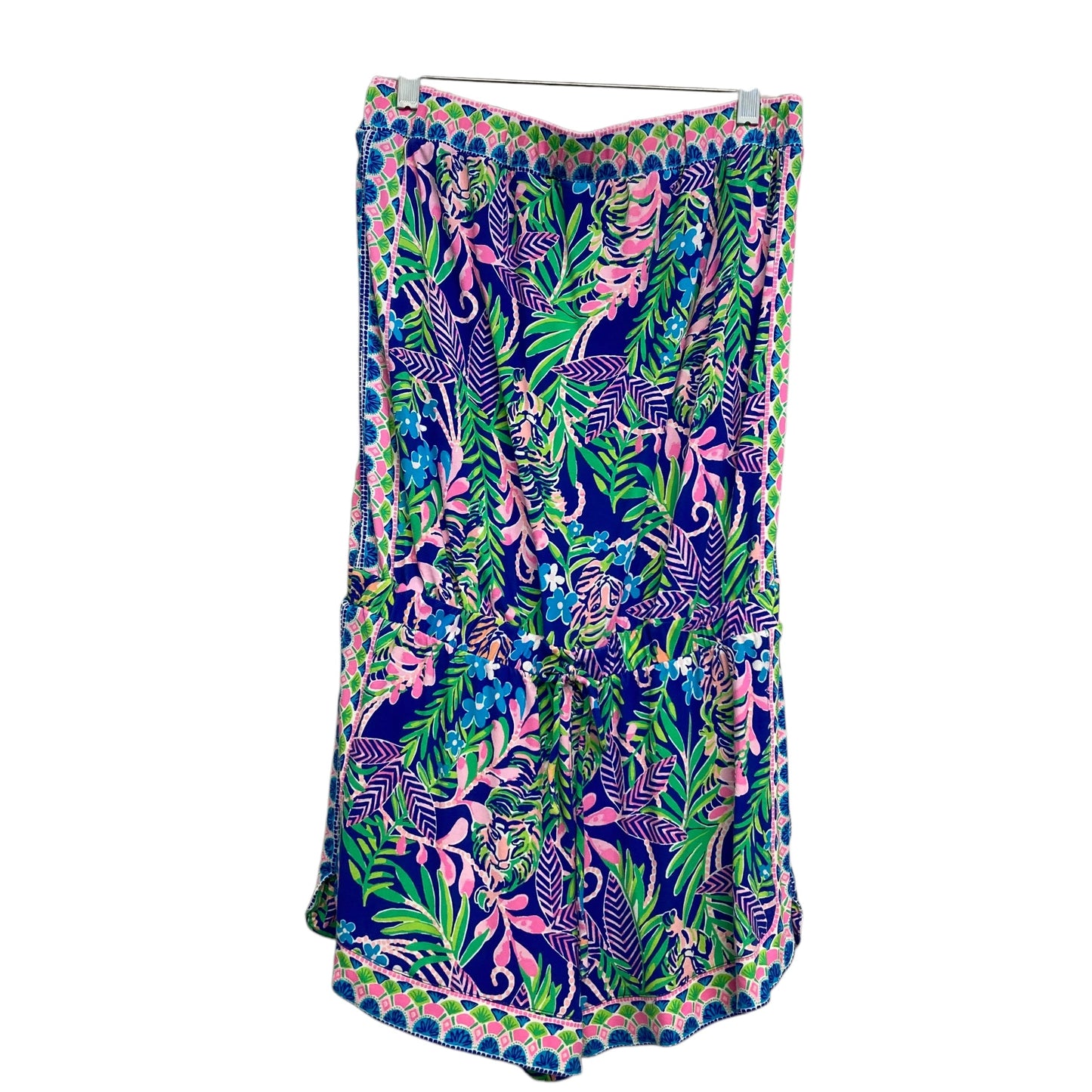 Romper Designer By Lilly Pulitzer In Blue & Pink, Size:S