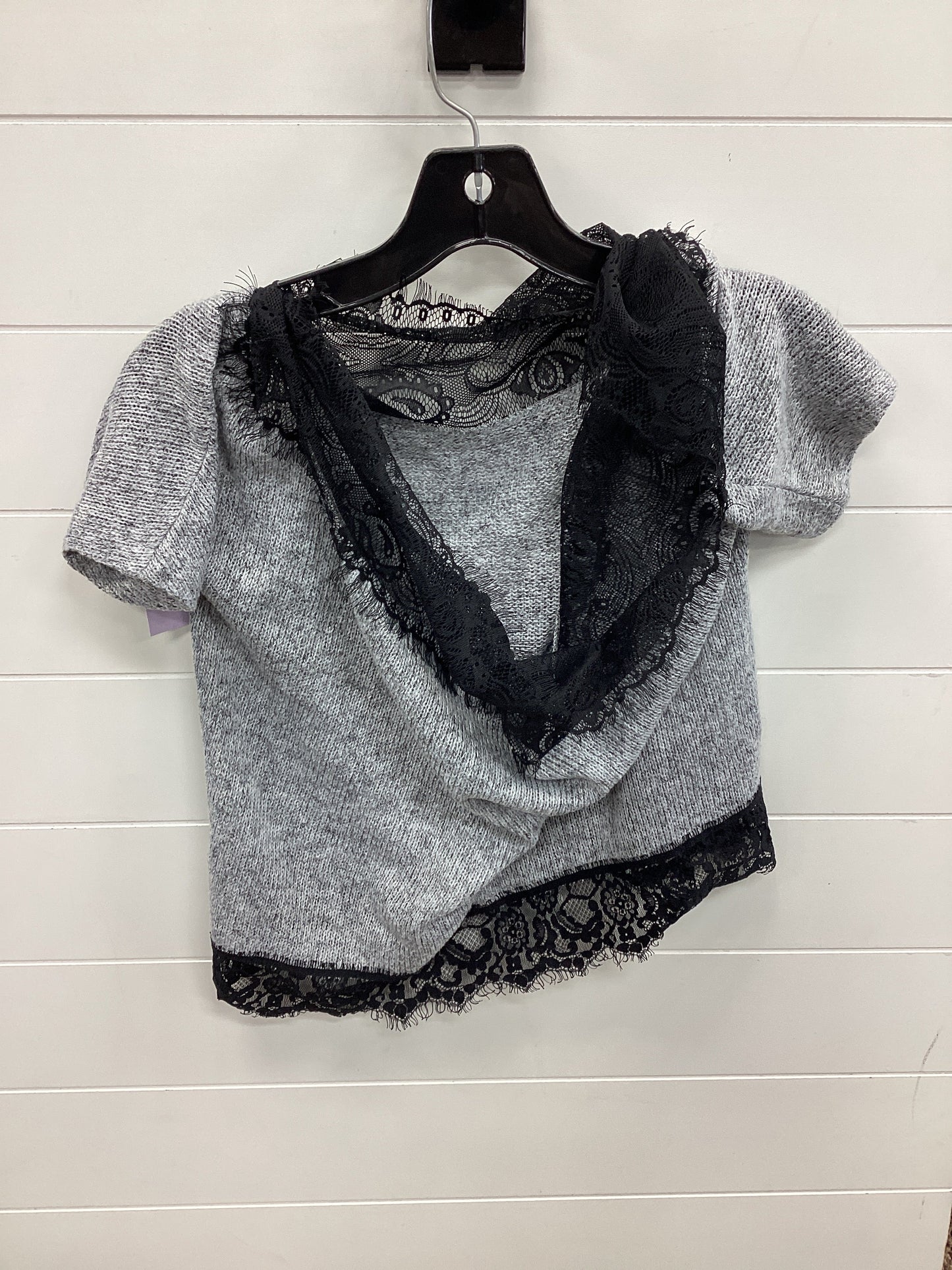 Top Ss By Asos In Black & Grey, Size:16