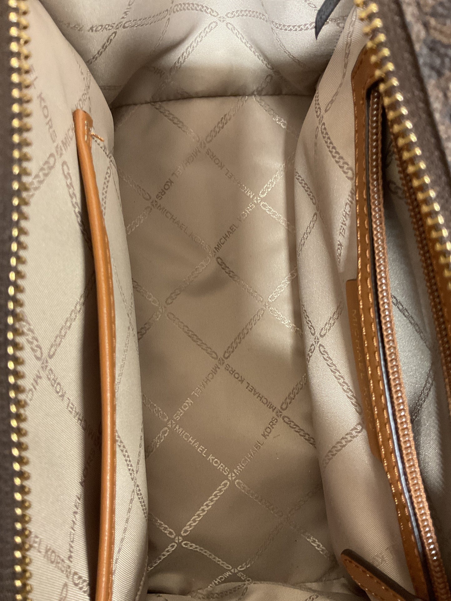 Crossbody Designer By Michael Kors In Brown, Size:Medium