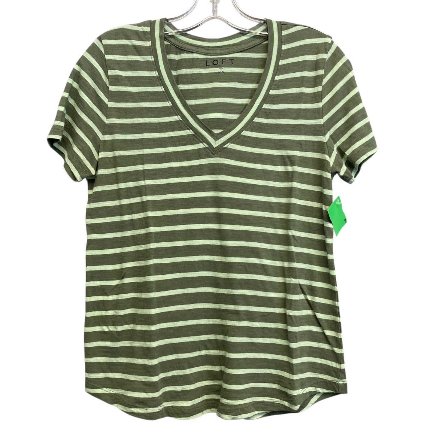Top Ss Basic By Loft In Striped Pattern, Size:Xs