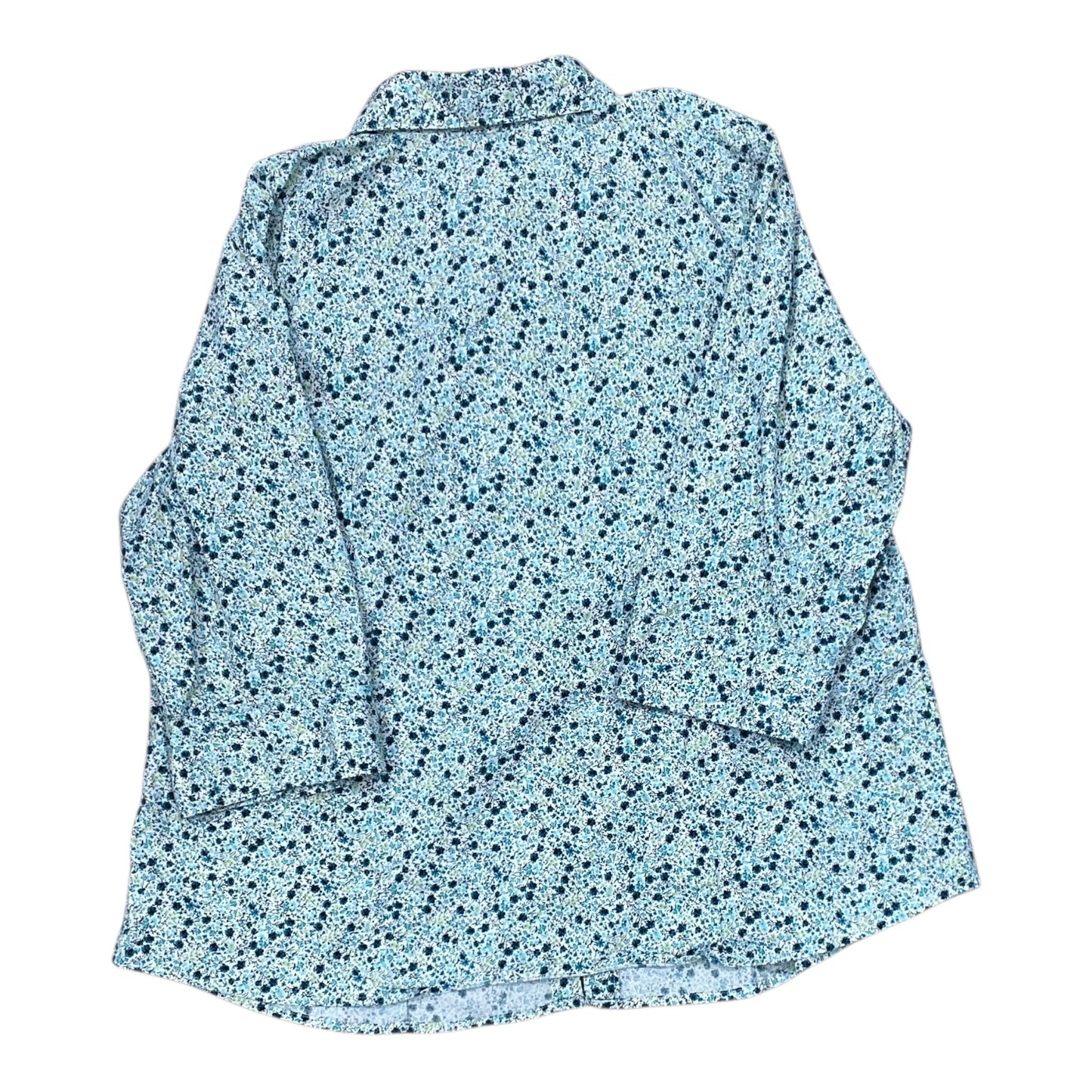 Top 3/4 Sleeve By Avenue In Blue & Green, Size:L