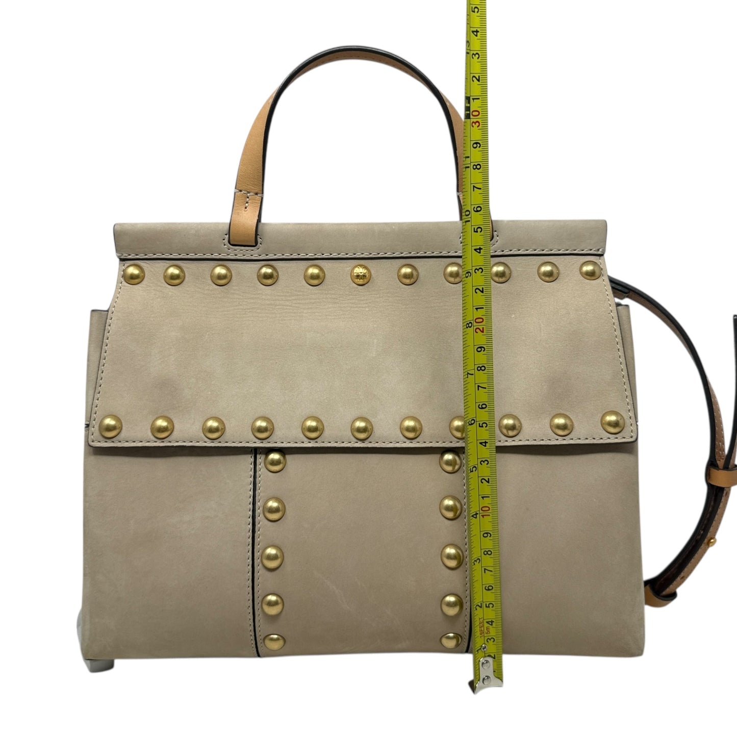 Block-T Studded Satchel
Designer By Tory Burch, Size: Medium