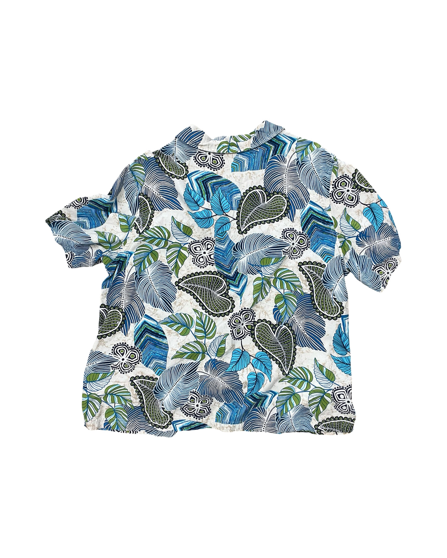 Blouse Ss By White Stag In Blue & Tan, Size:18