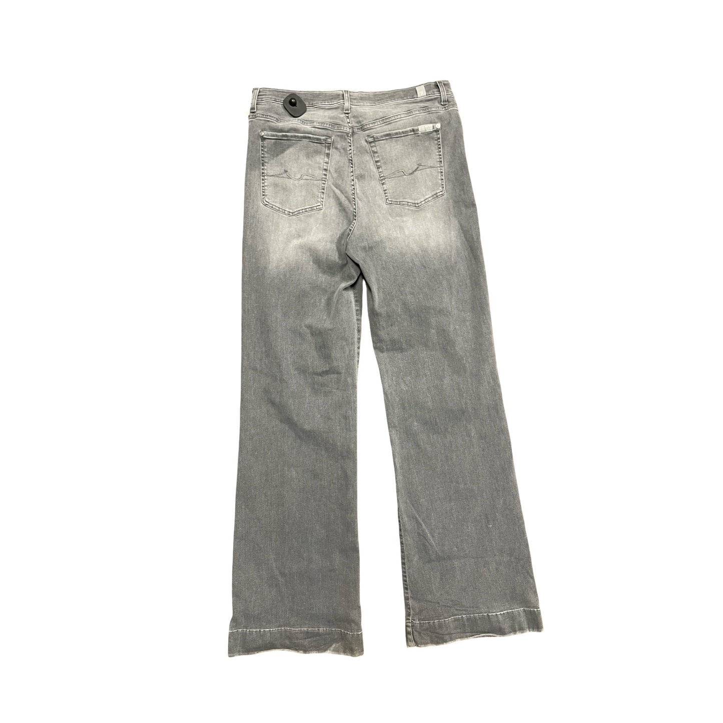 Jeans Wide Leg By 7 For All Mankind In Grey, Size:18