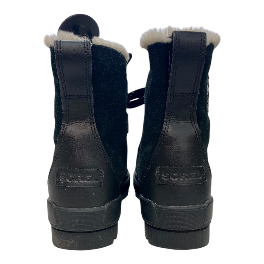 Boots Designer By Sorel In Black & White, Size:7