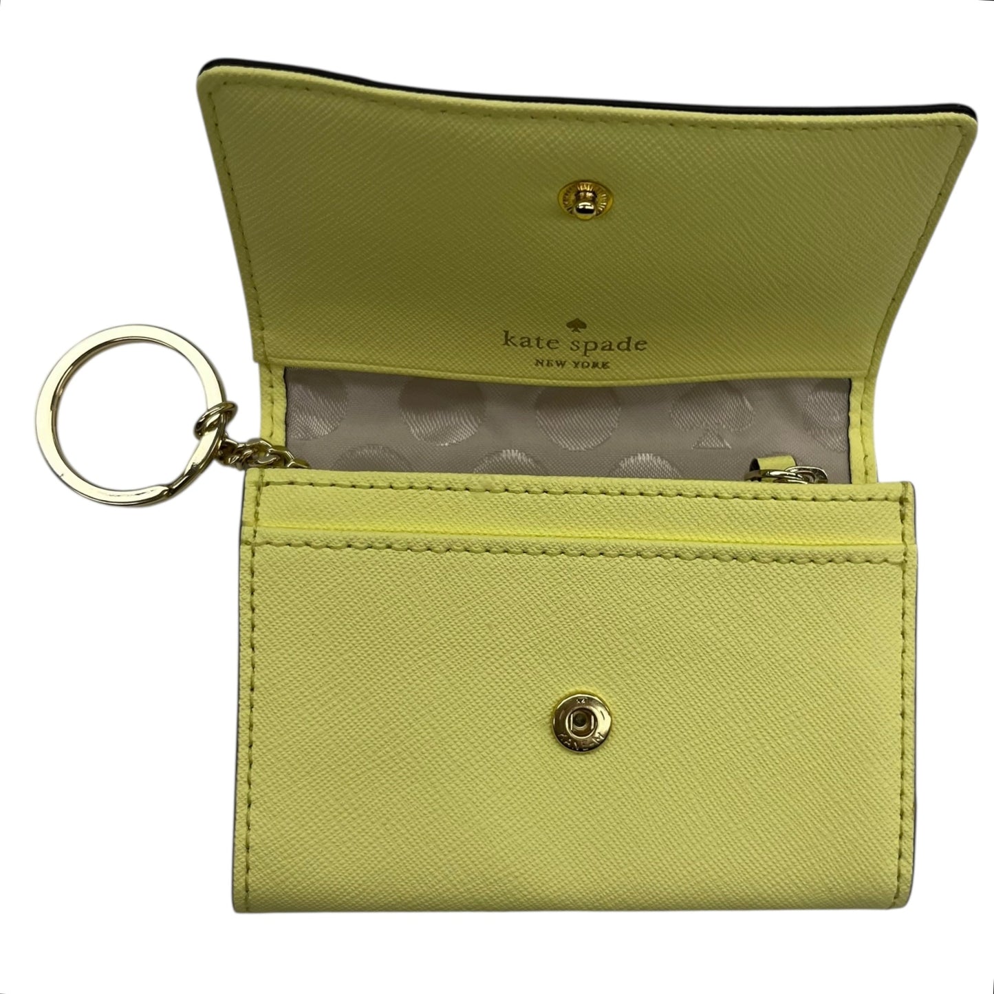 Id/Card Holder Designer By Kate Spade In Yellow