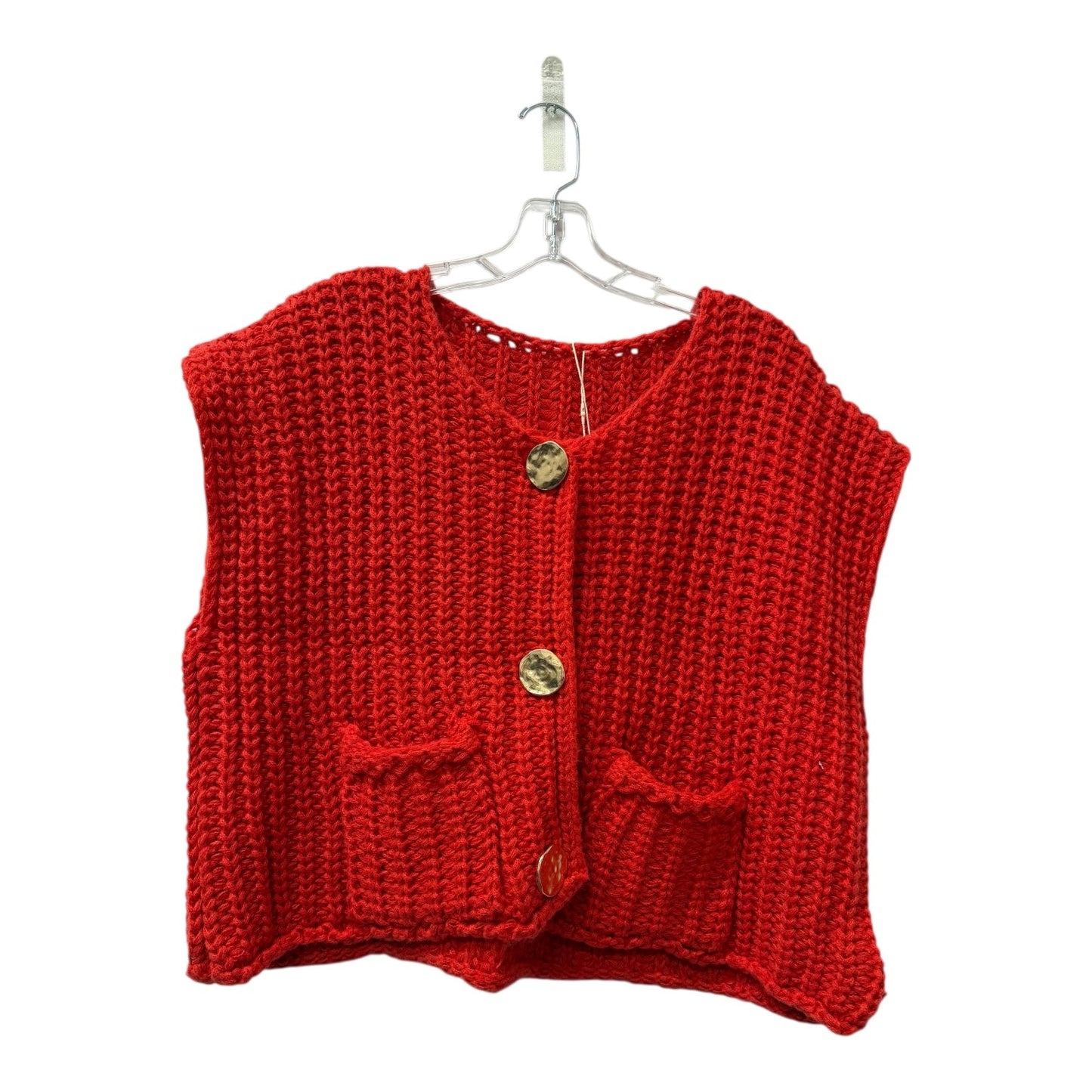Sweater Cardigan By Fashion Clothing In Red, Size:Xl