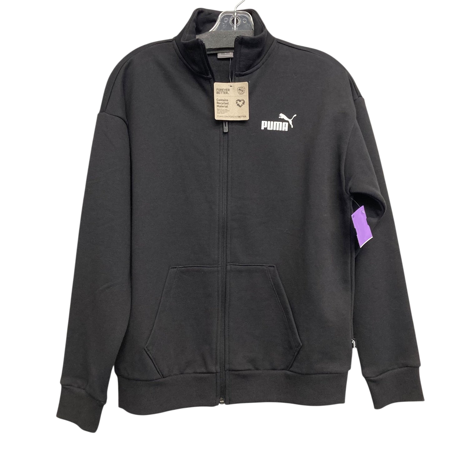 Athletic Jacket By Puma In Black, Size:Xs