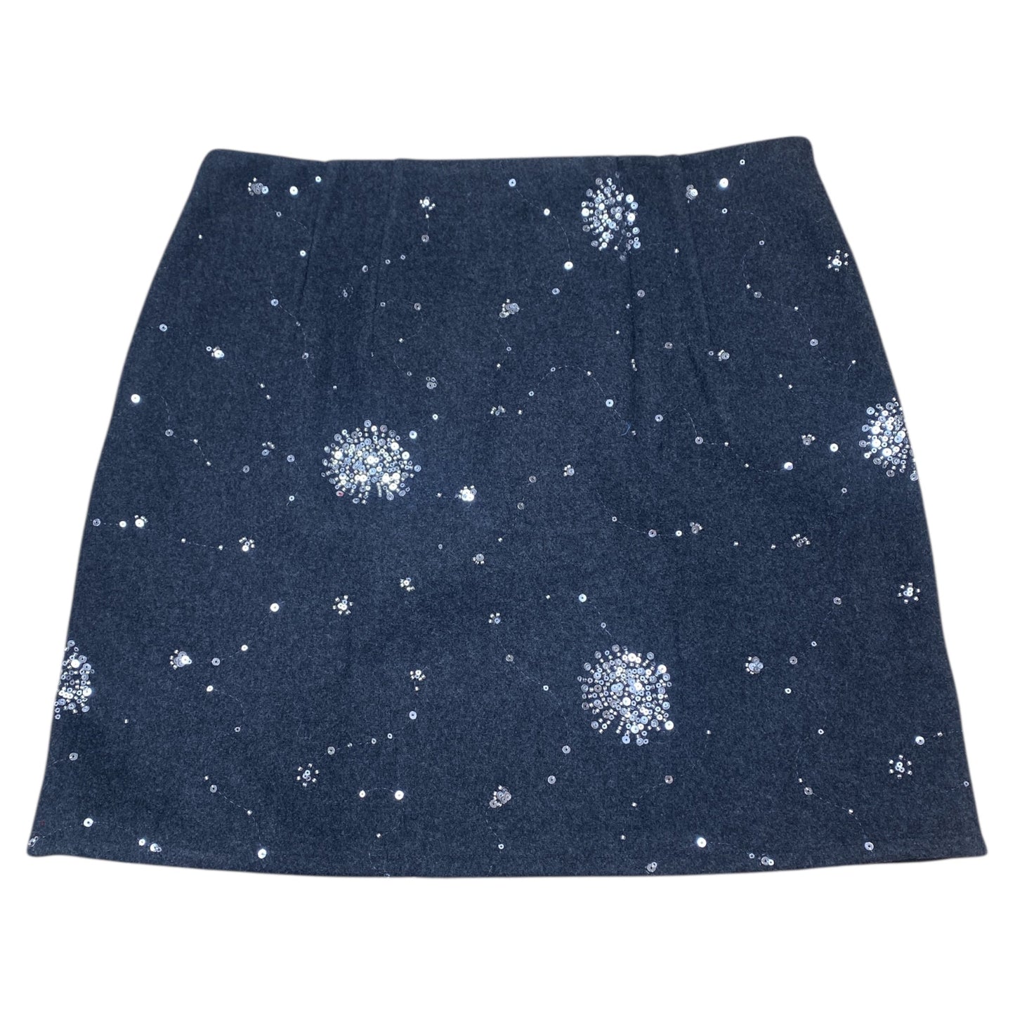 Skirt Midi By Loft In Grey & Silver, Size:8