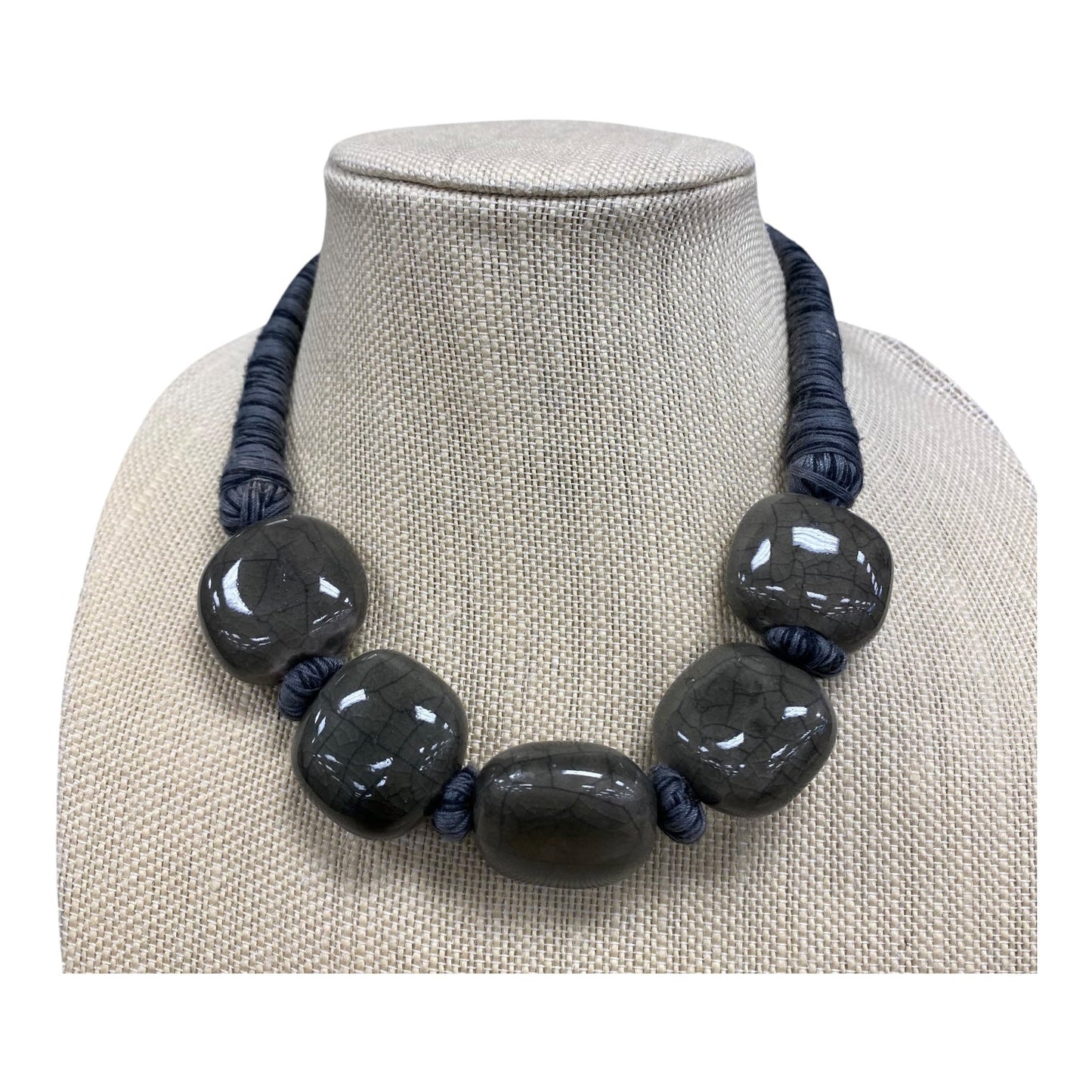 Necklace Statement In Grey