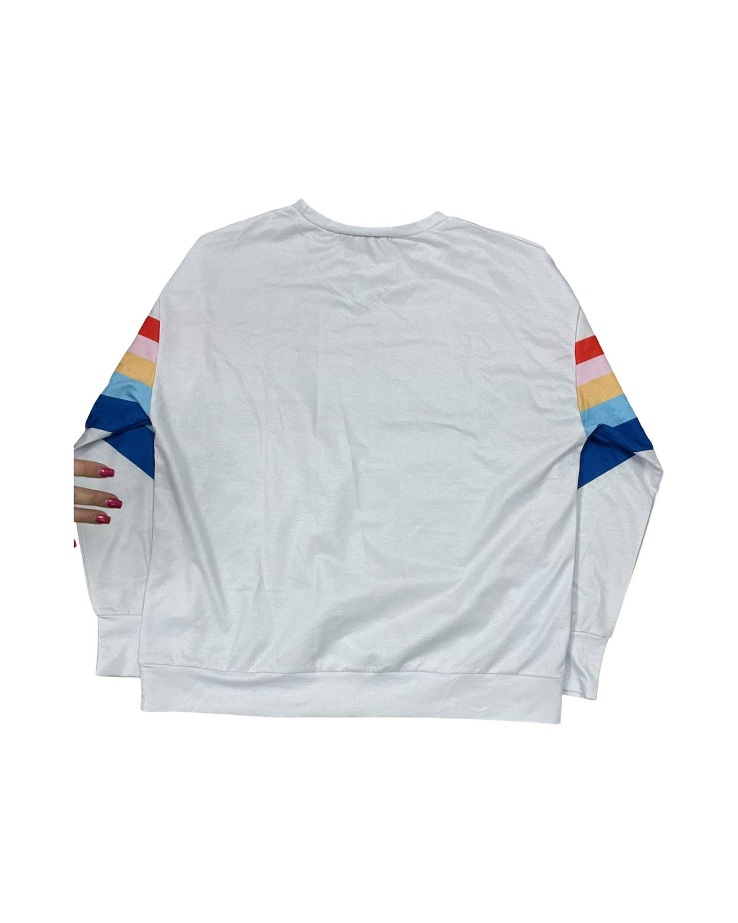 Sweatshirt Crewneck By Clothes Mentor In White, Size:2X